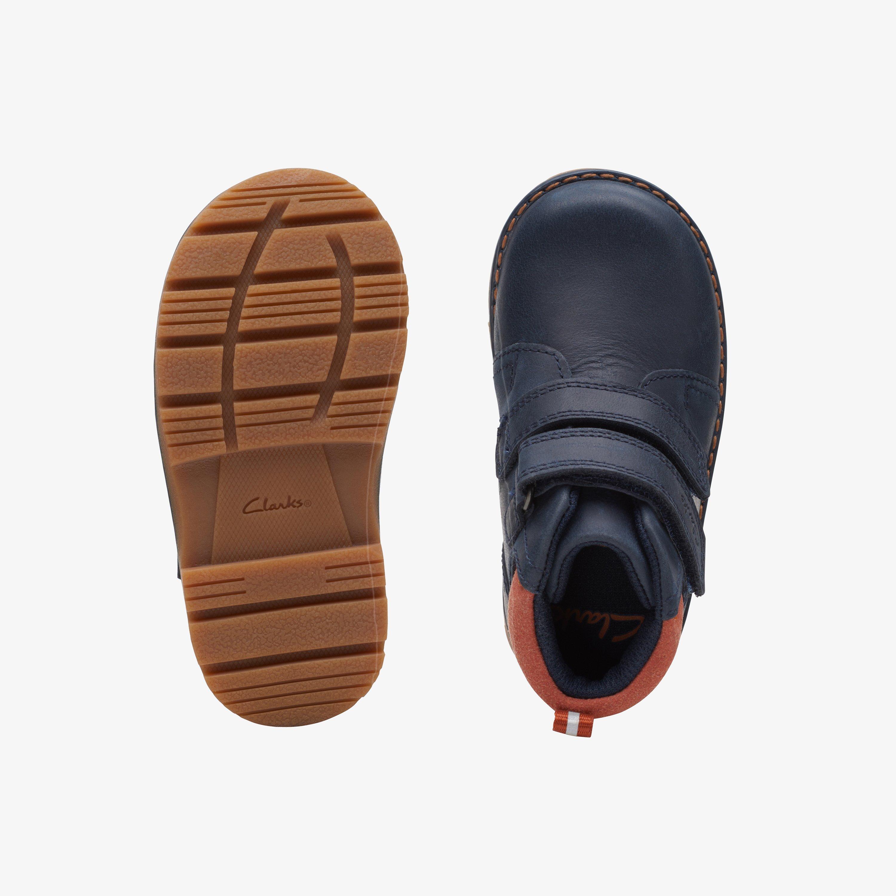 Heath Strap Toddler Navy Ankle Boots Riptape, view 6 of 6
