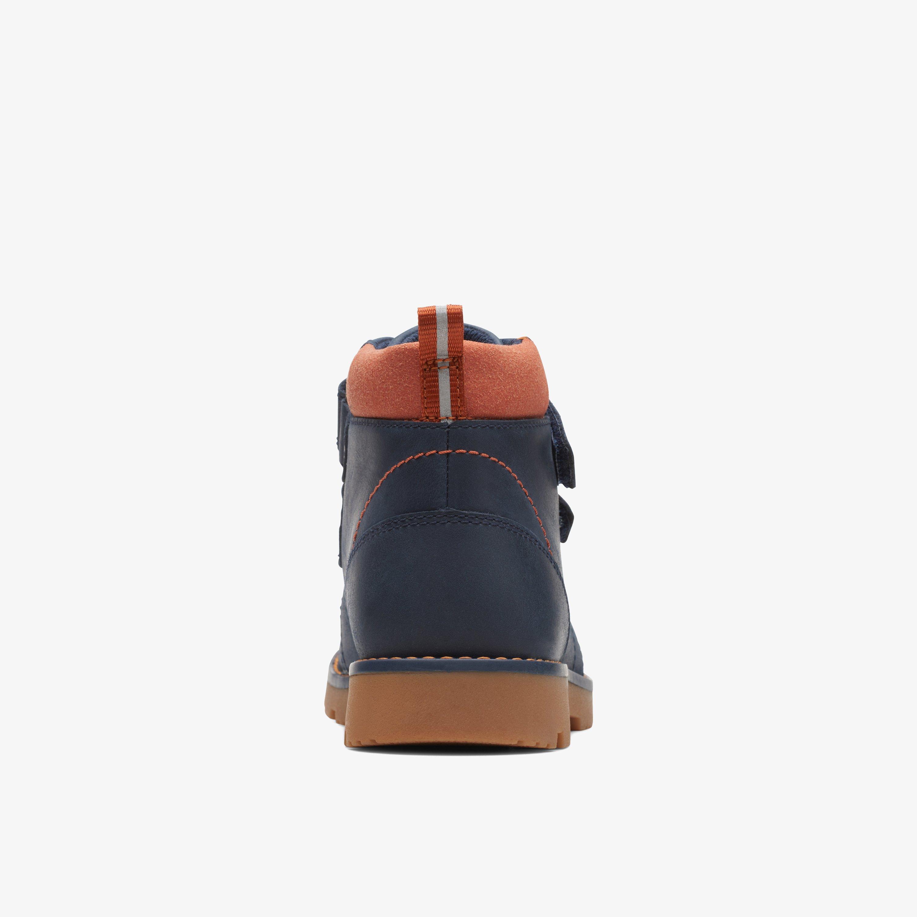 Heath Strap Kid Navy Ankle Boots Riptape, view 5 of 6