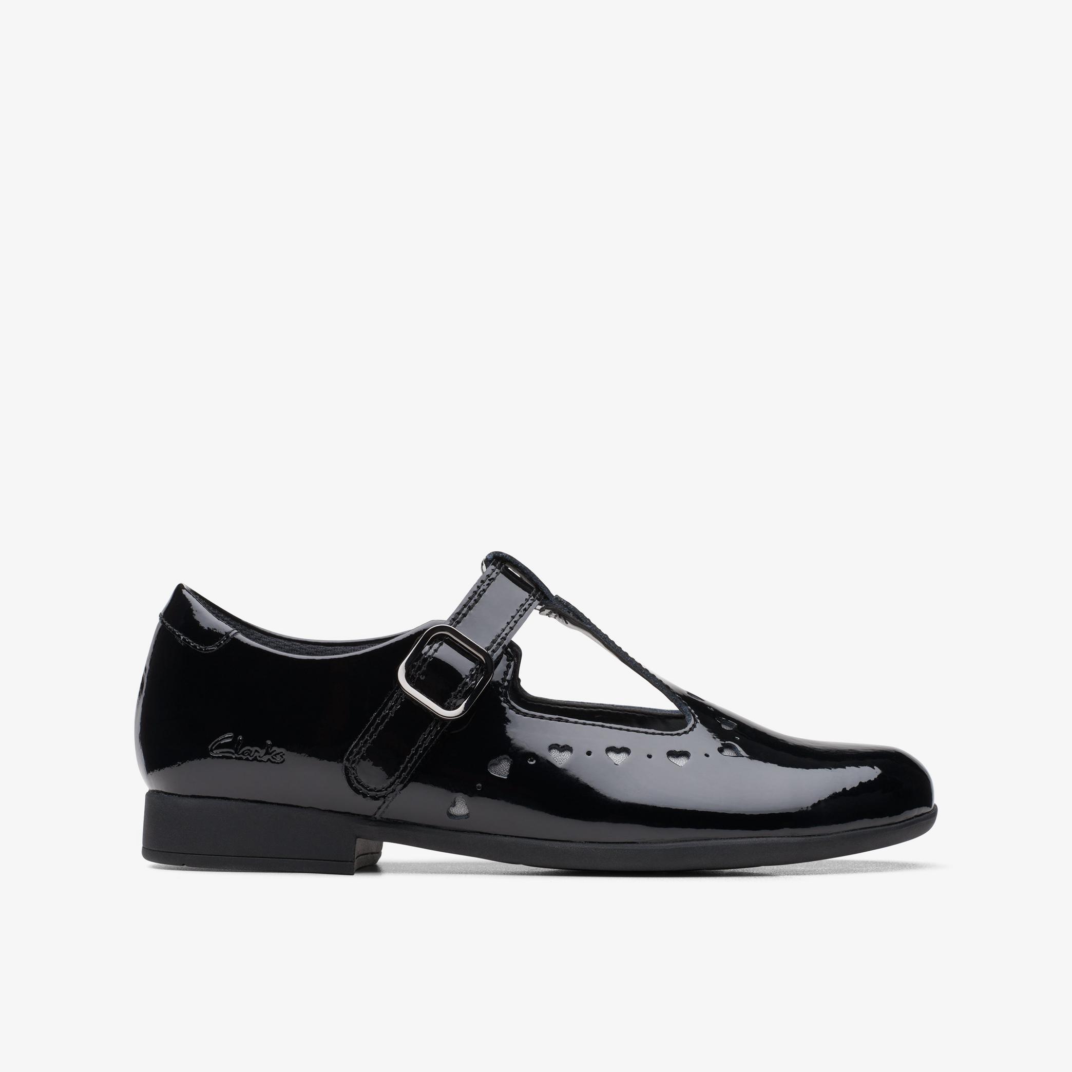 Girls Scala Dress Older Black Patent T Bar Shoes | Clarks UK