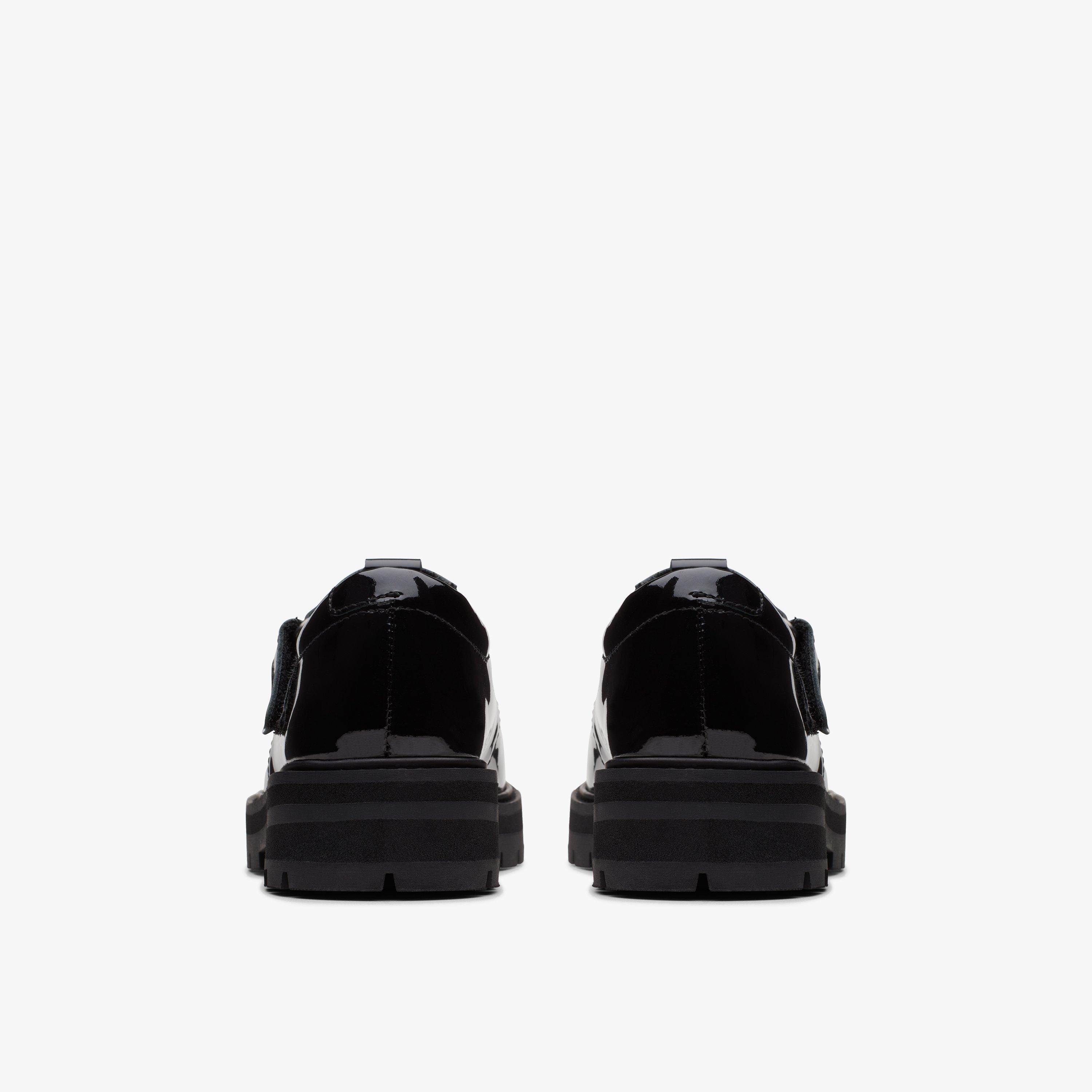 Prague Brill Kid Black Patent T Bar Shoes School Shoes, view 5 of 6