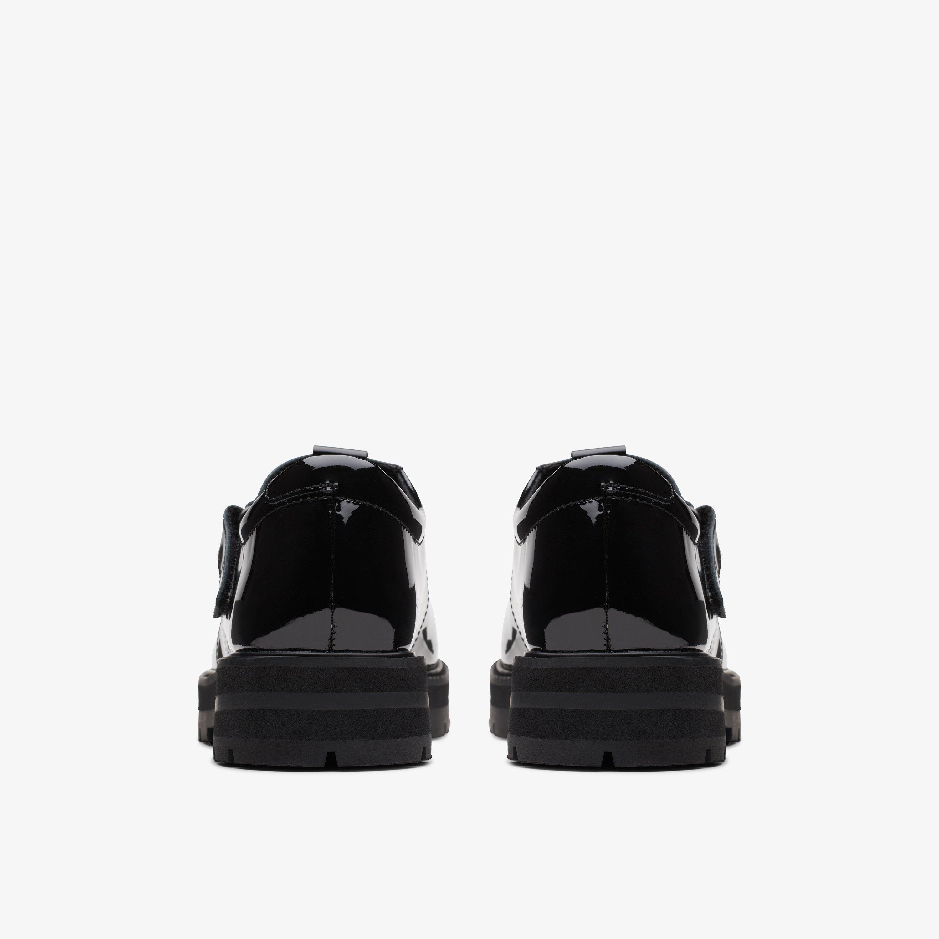 Prague Brill Youth Black Patent T Bar Shoes School Shoes, view 5 of 6