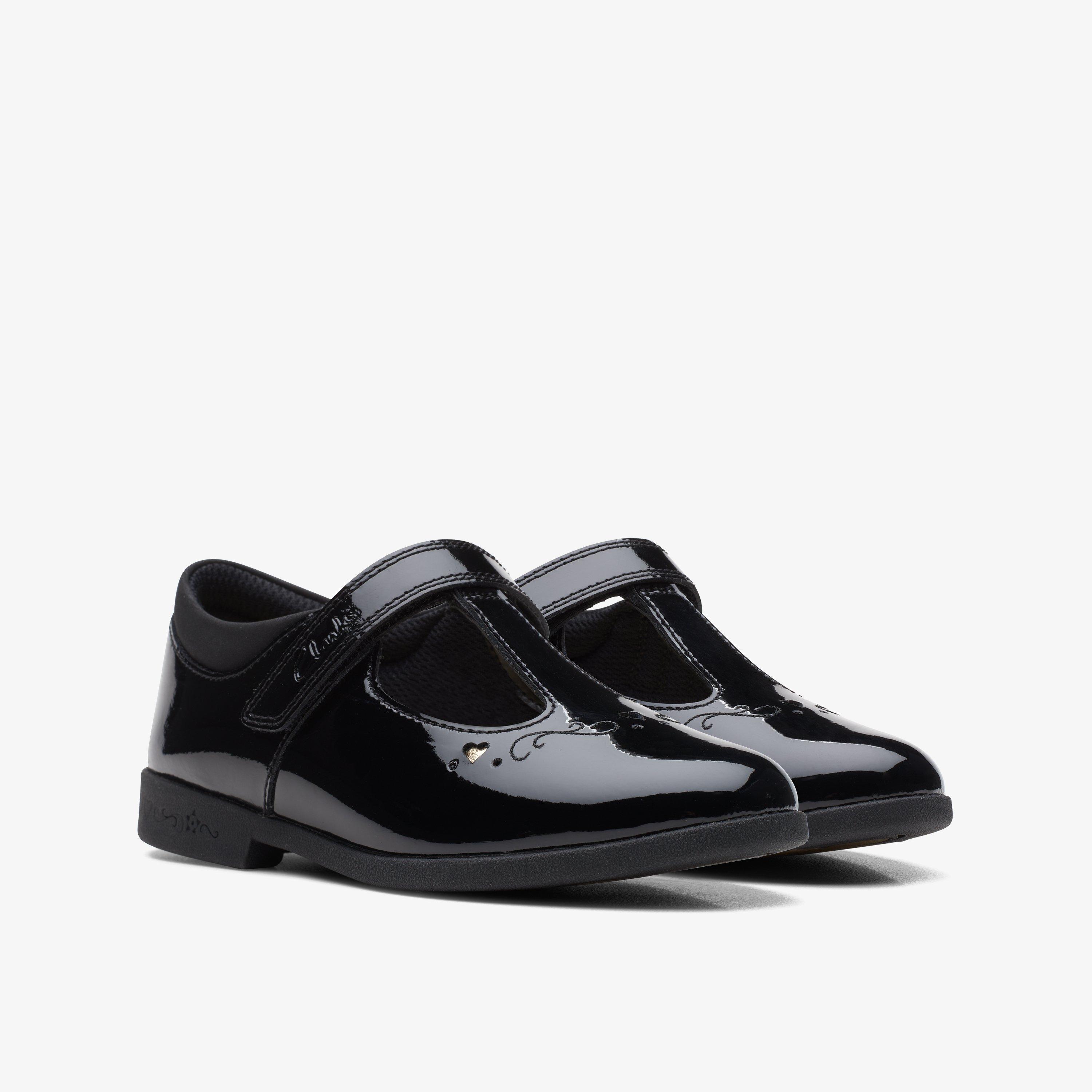 Clarks childrens black patent shoes new arrivals