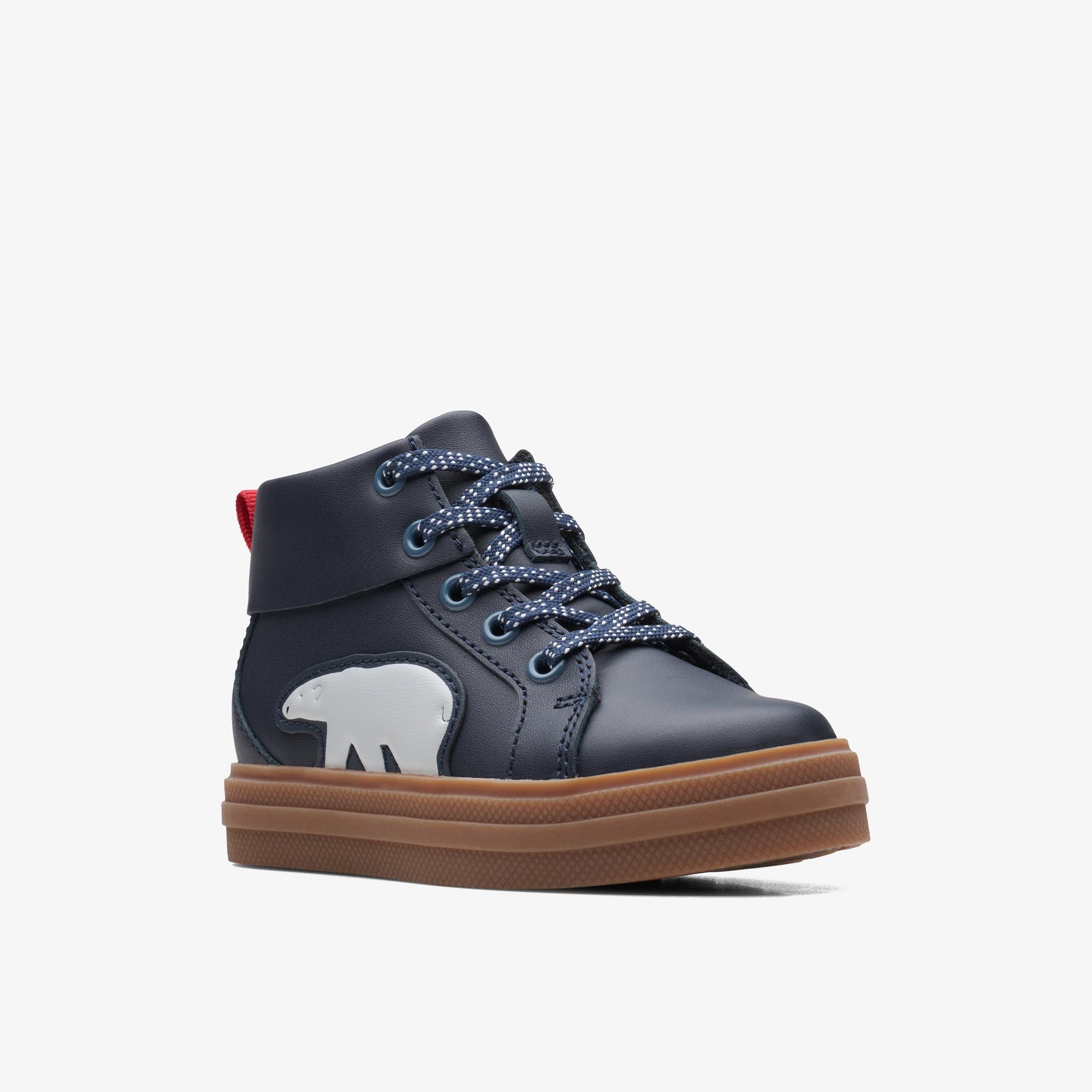 Nova City Toddler Navy Combination Ankle Boots, view 3 of 6