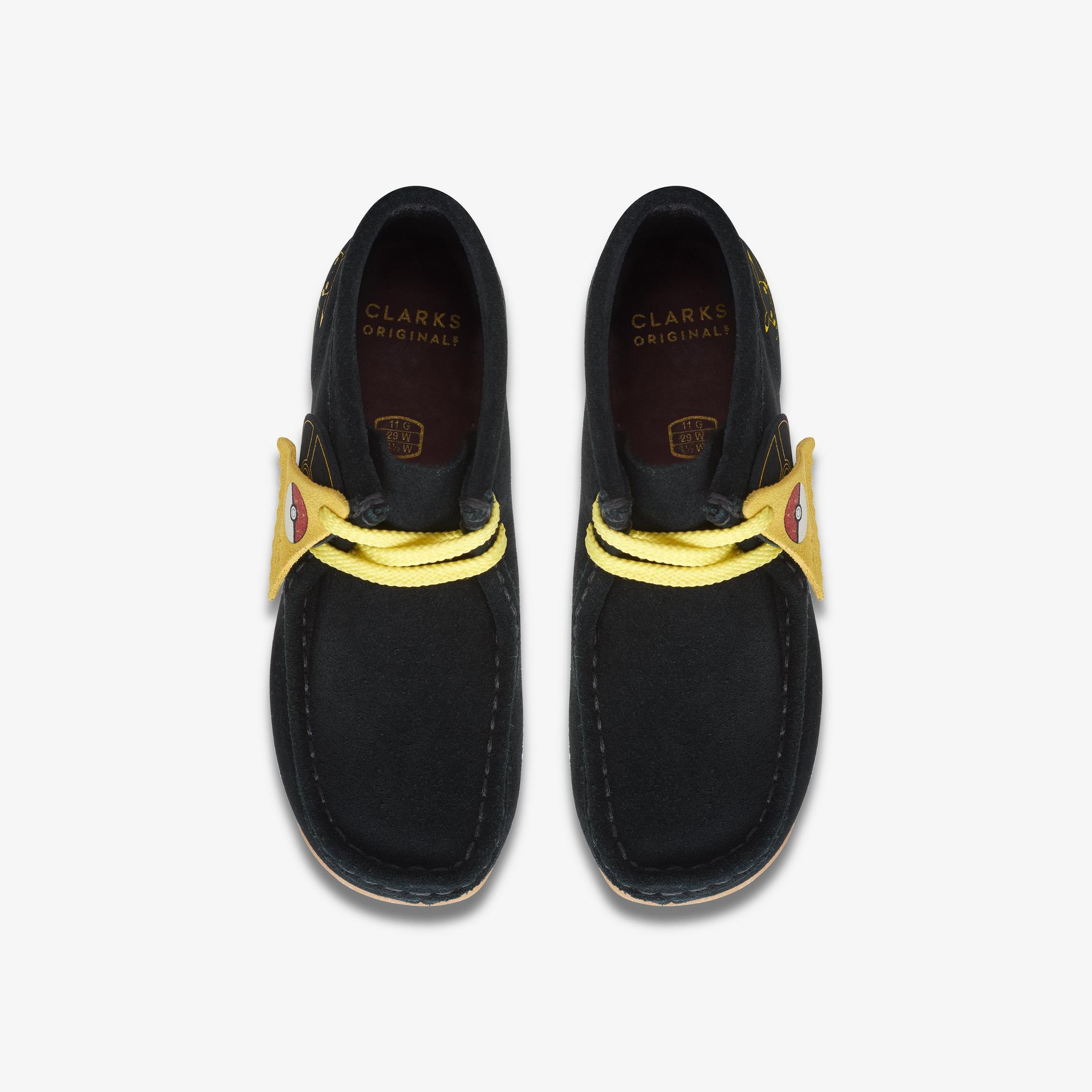 Boys Wallabee Mist Kid Black Print Shoes | Clarks UK