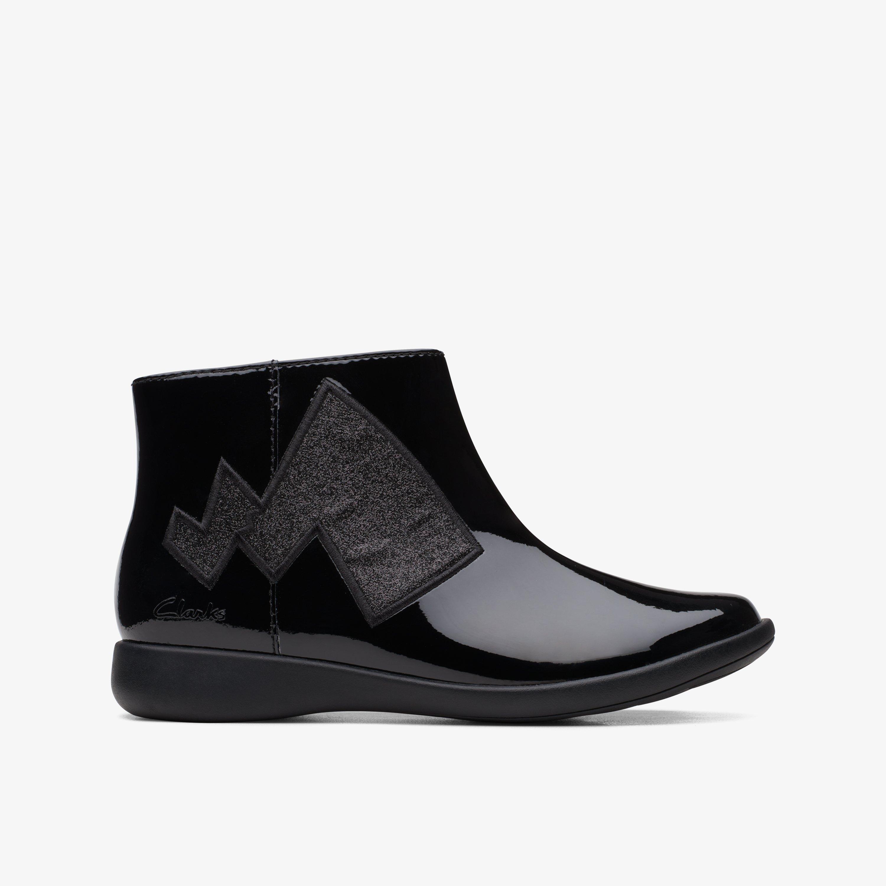 Clarks girls cheap black boots