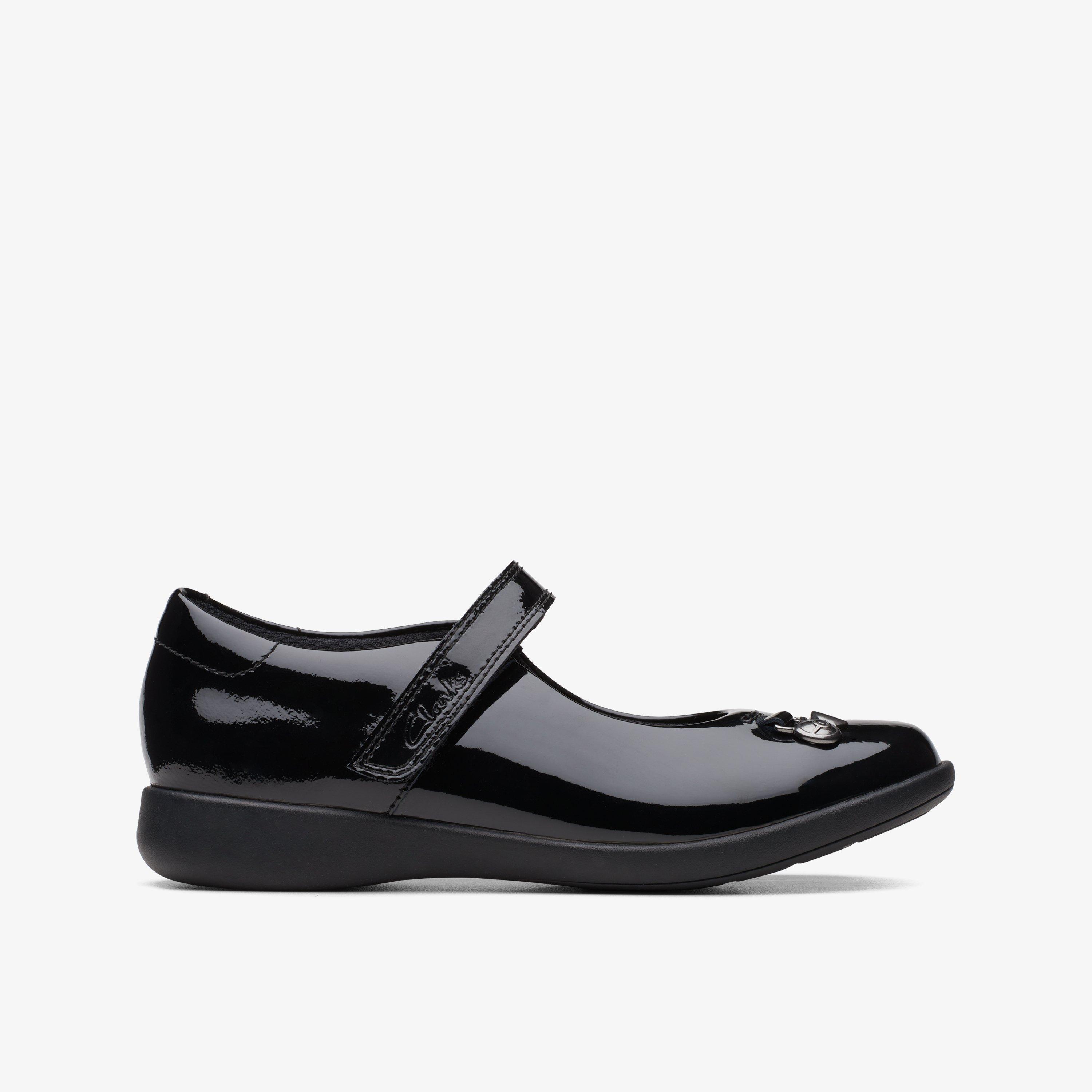 Clarks black patent on sale school shoes