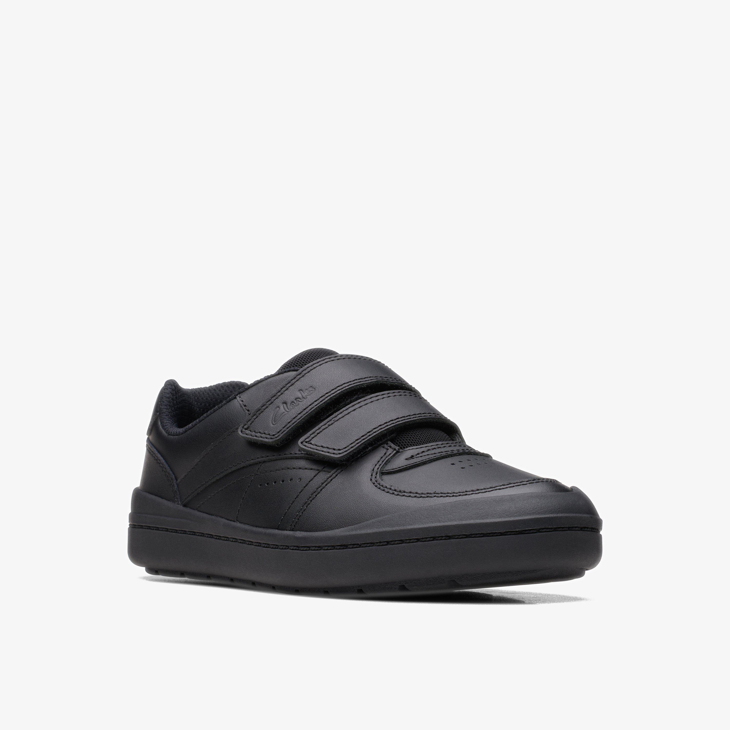 Kids Rock Bar K Black Leather Shoes | Clarks Outlet