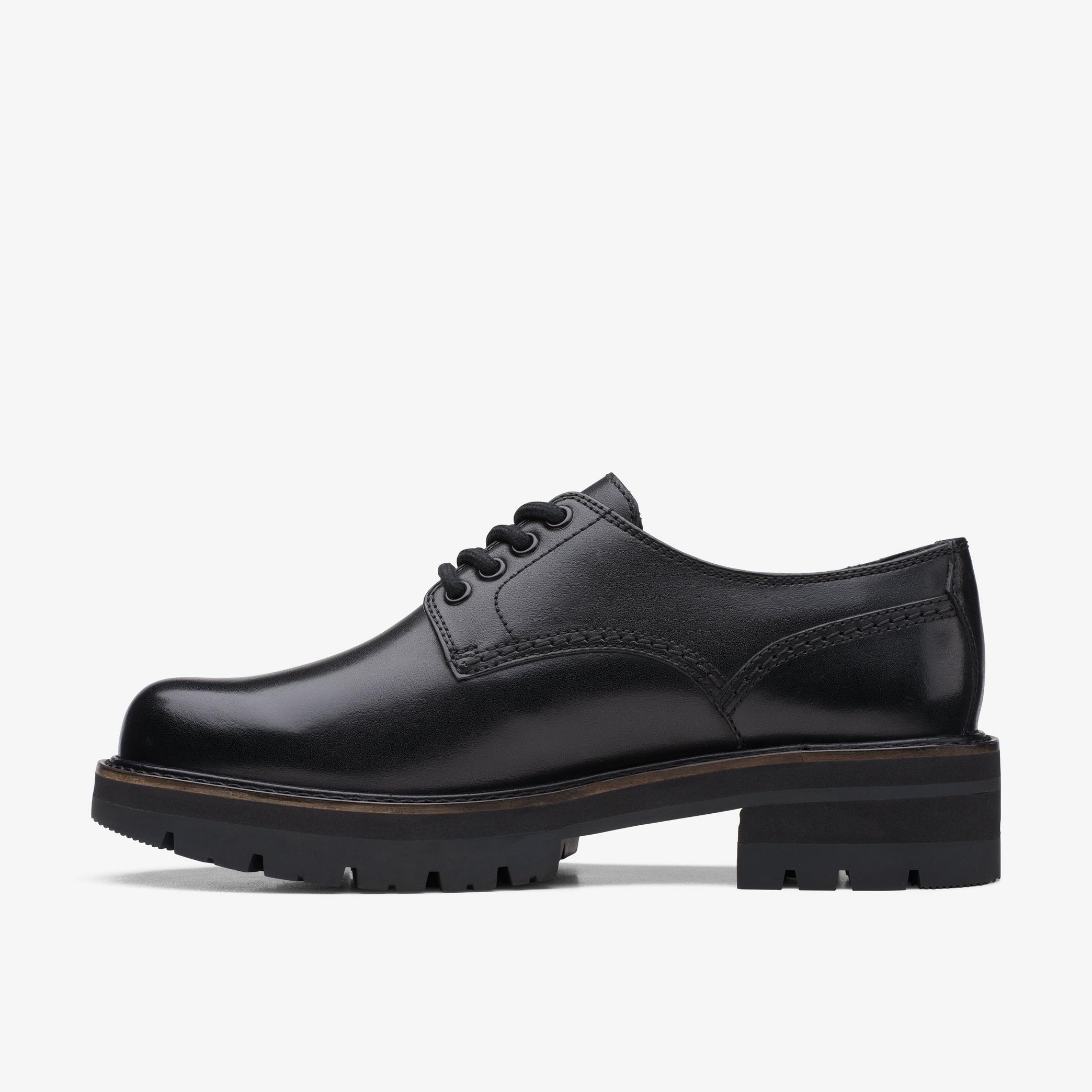 Orianna Derby Black Oxford Shoes, view 3 of 7