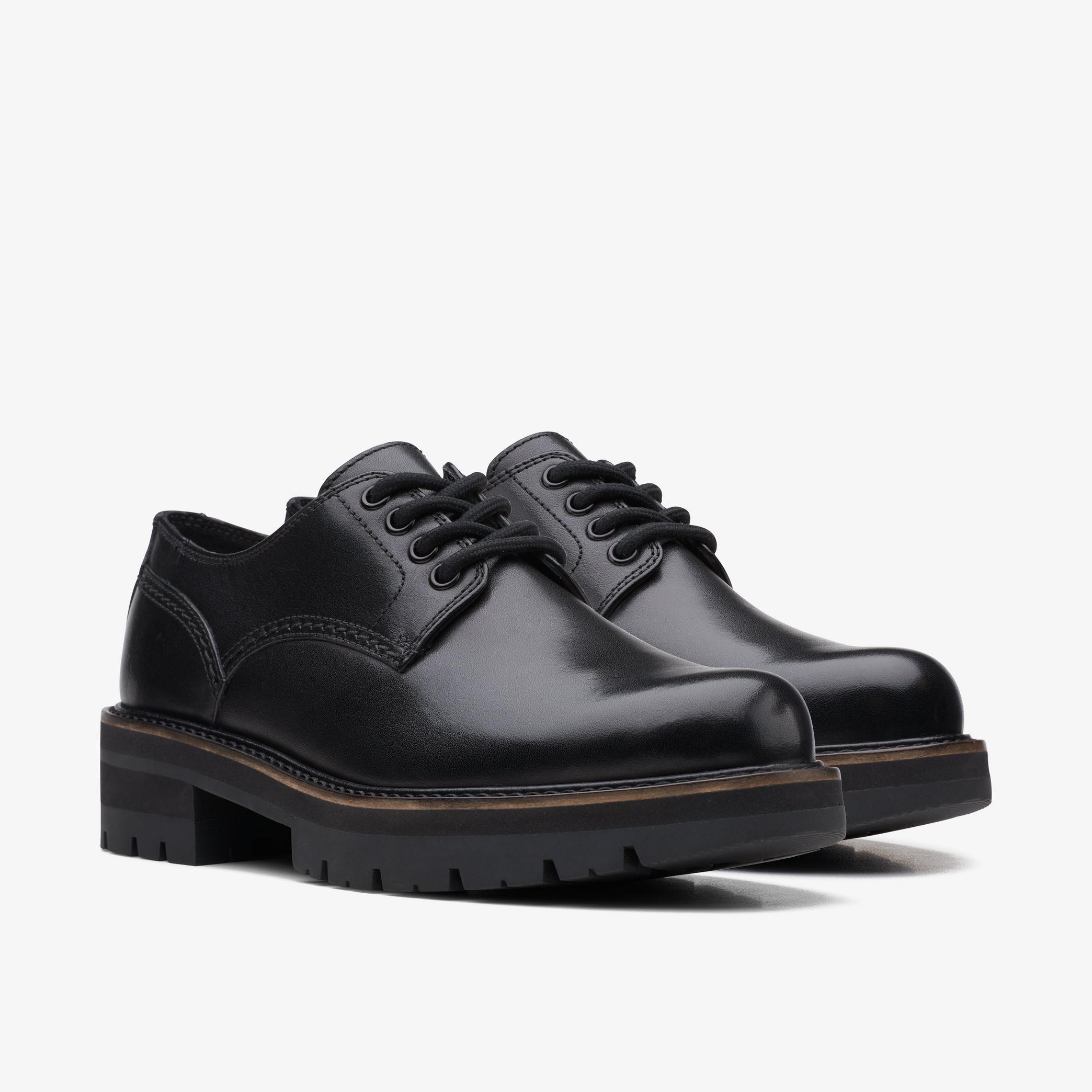 Orianna Derby Black Oxford Shoes, view 5 of 7