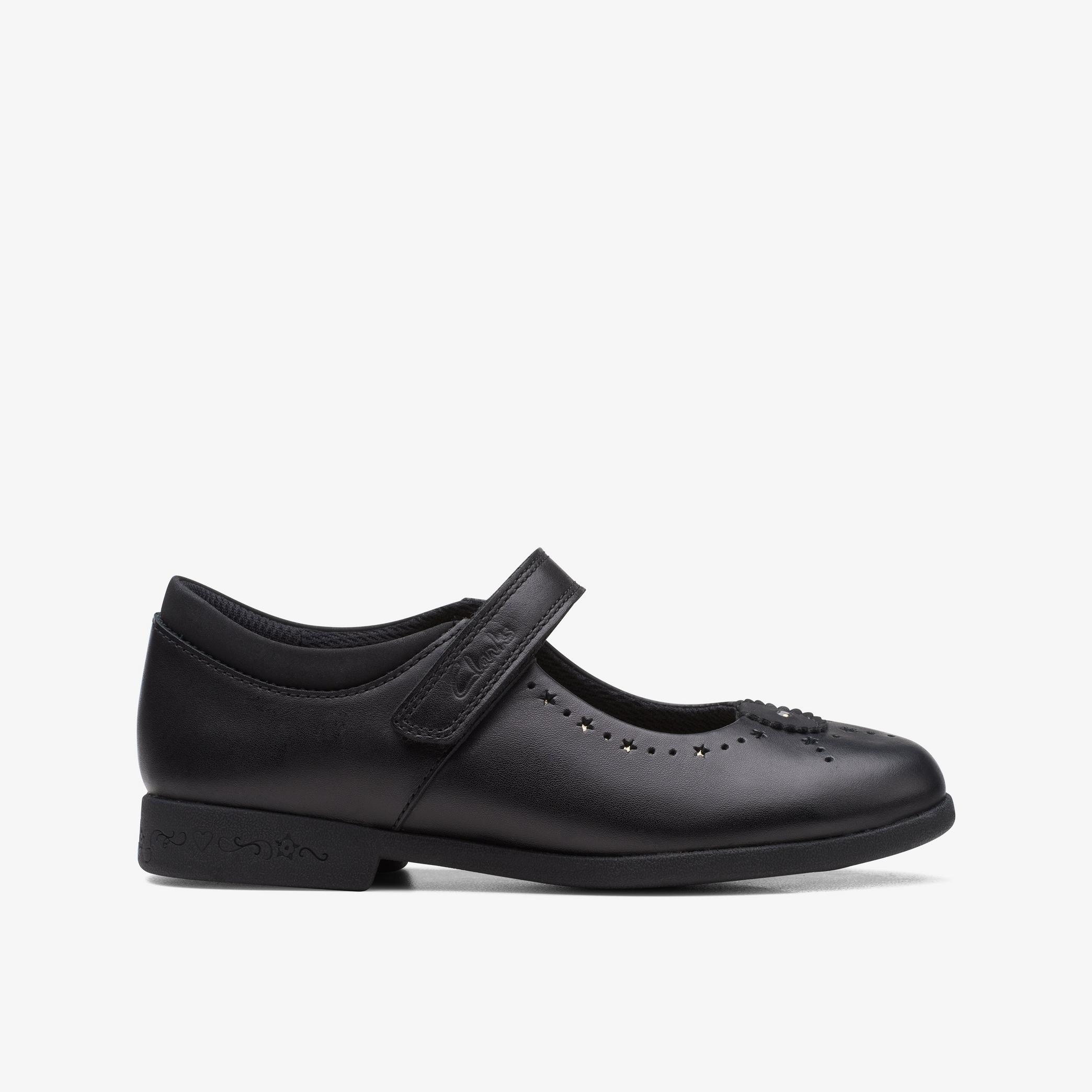Magic Step Bar Kid Black Leather T Bar Shoes, view 1 of 6