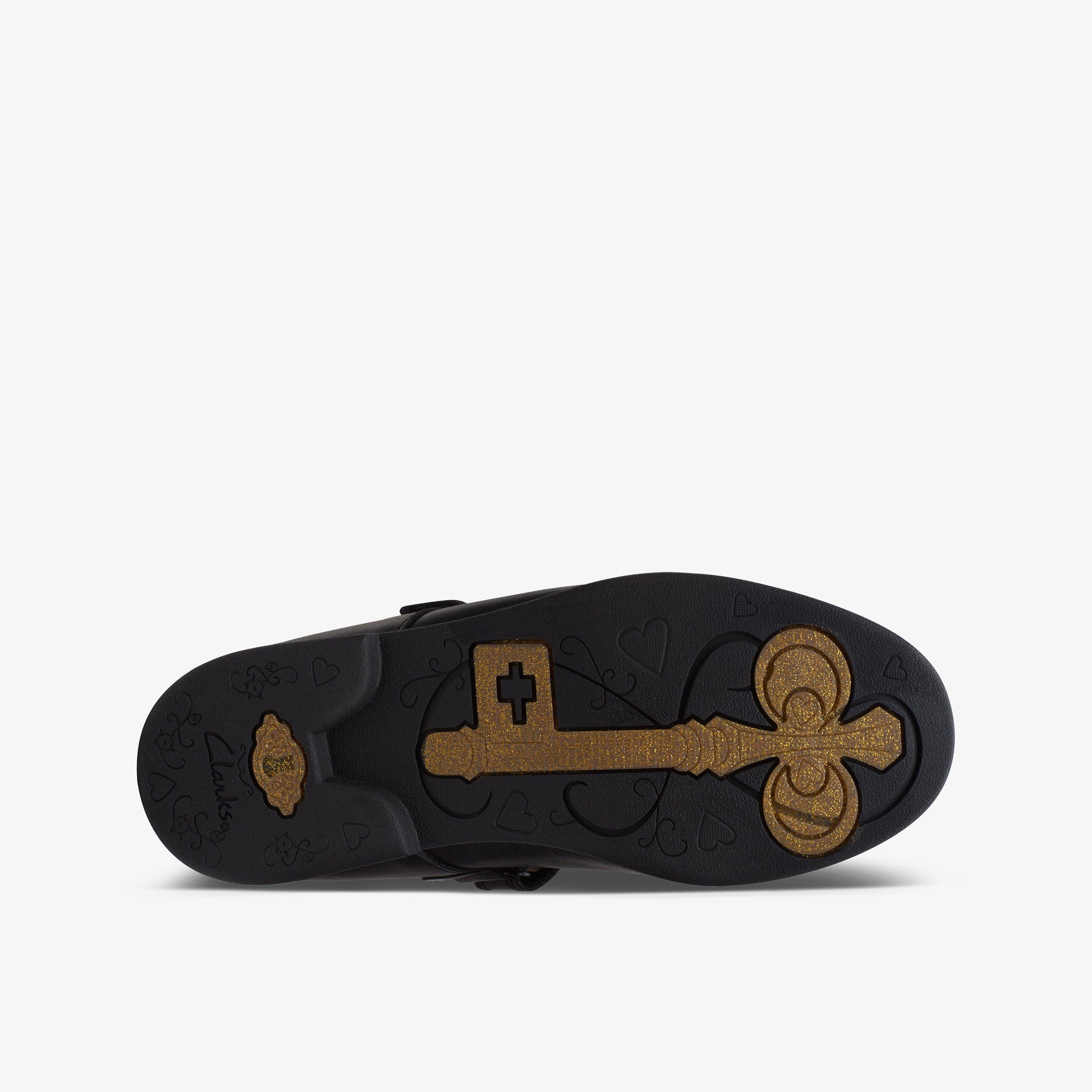 Magic Step Bar Kid Black Leather Mary Jane School Shoes, view 3 of 6