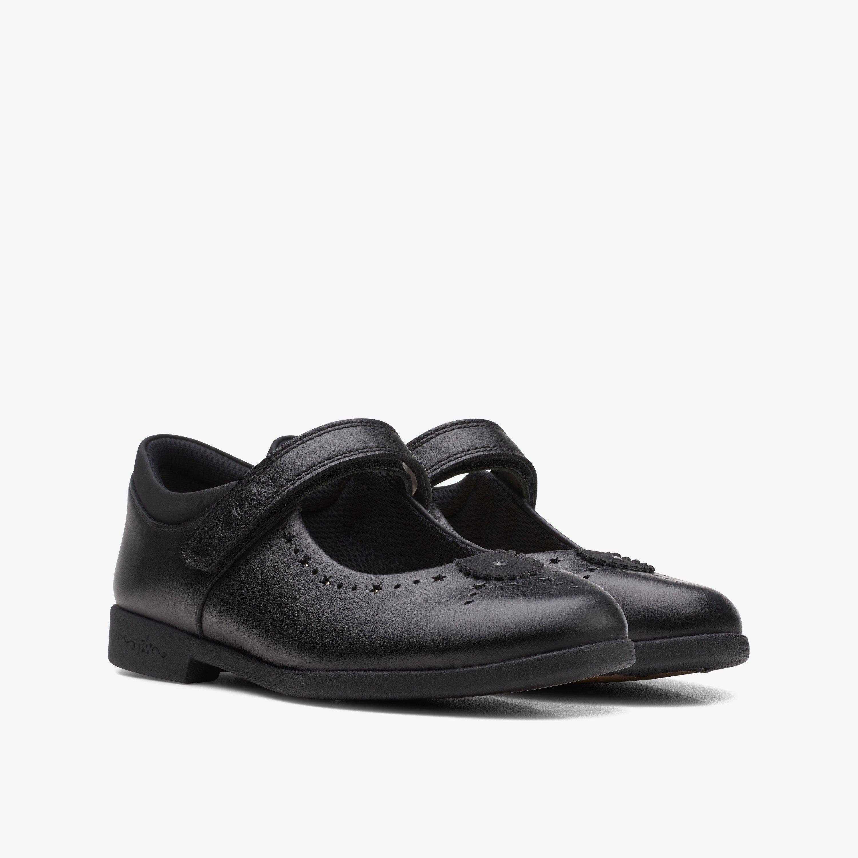 Magic Step Bar Kid Black Leather Mary Jane School Shoes, view 4 of 6