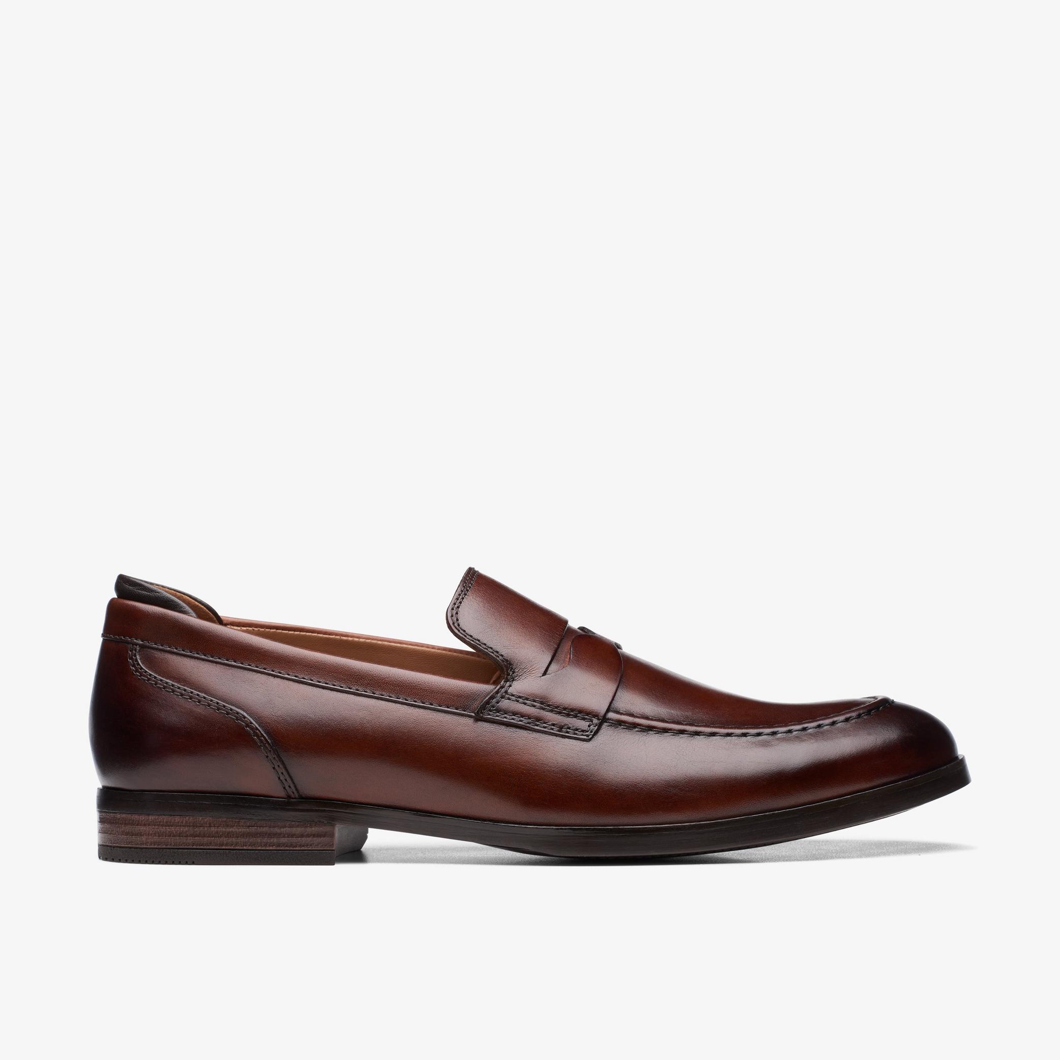 Mens Bradish Ease Tan Leather Loafers | Clarks UK