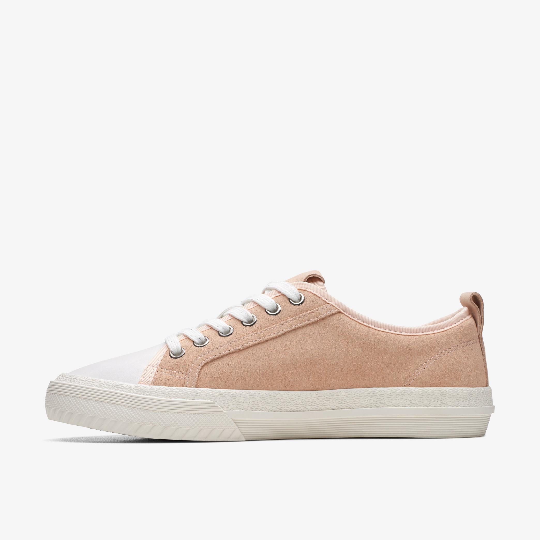 WOMENS Roxby Lace Pale Peach Combination Trainers | Clarks Outlet