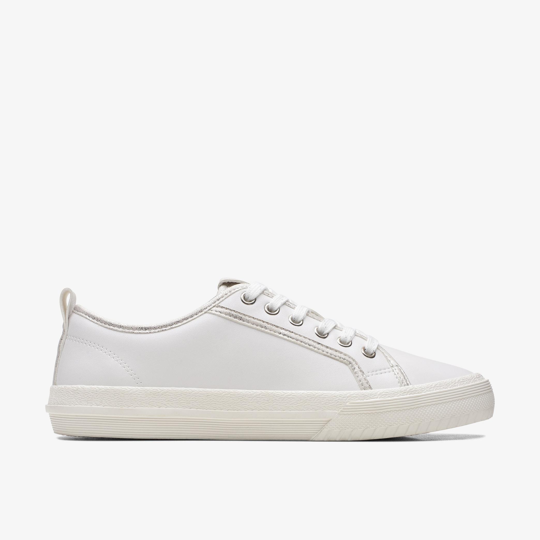 WOMENS Roxby Lace Off White Combination Trainers | Clarks Outlet