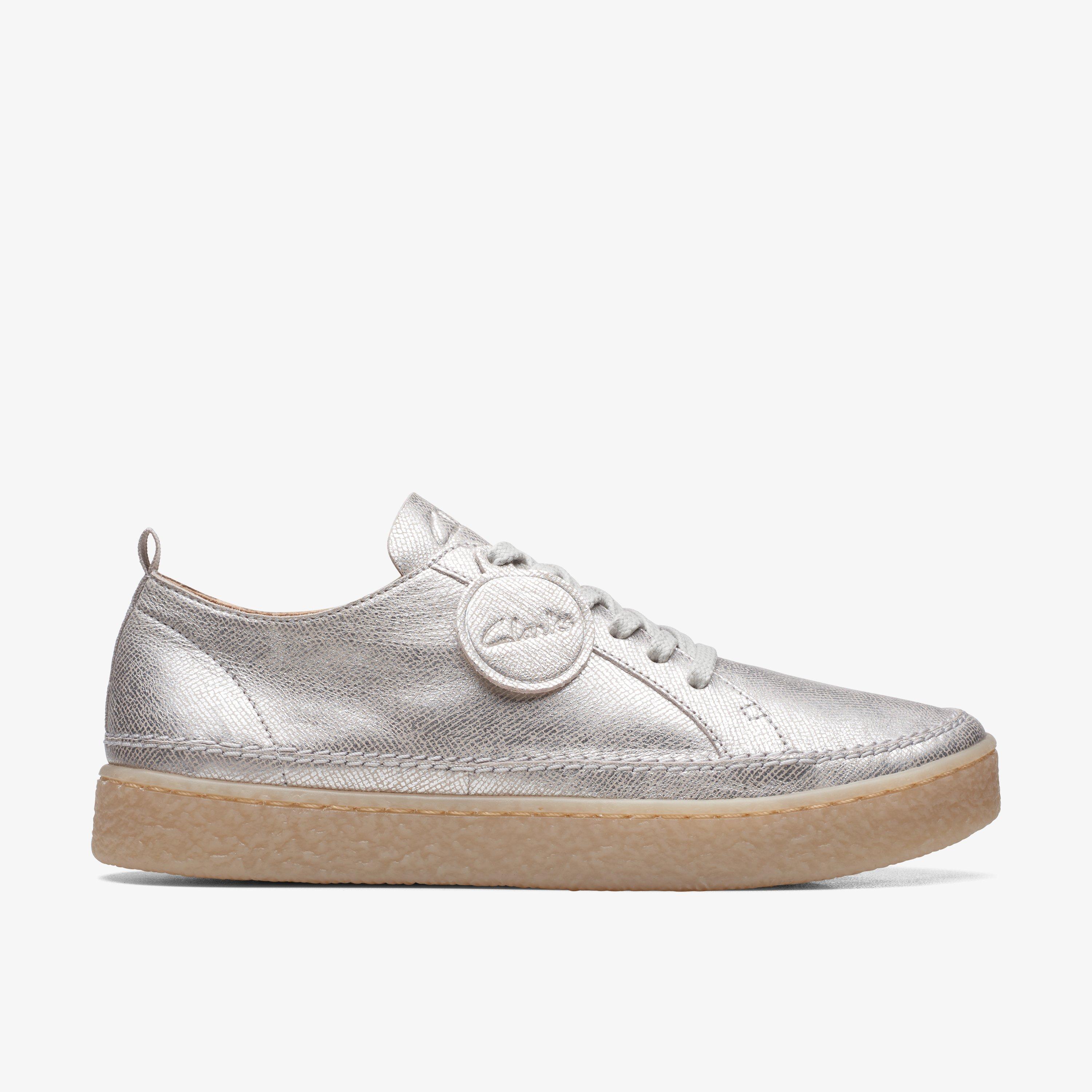 Clarks sneakers hot sale silver