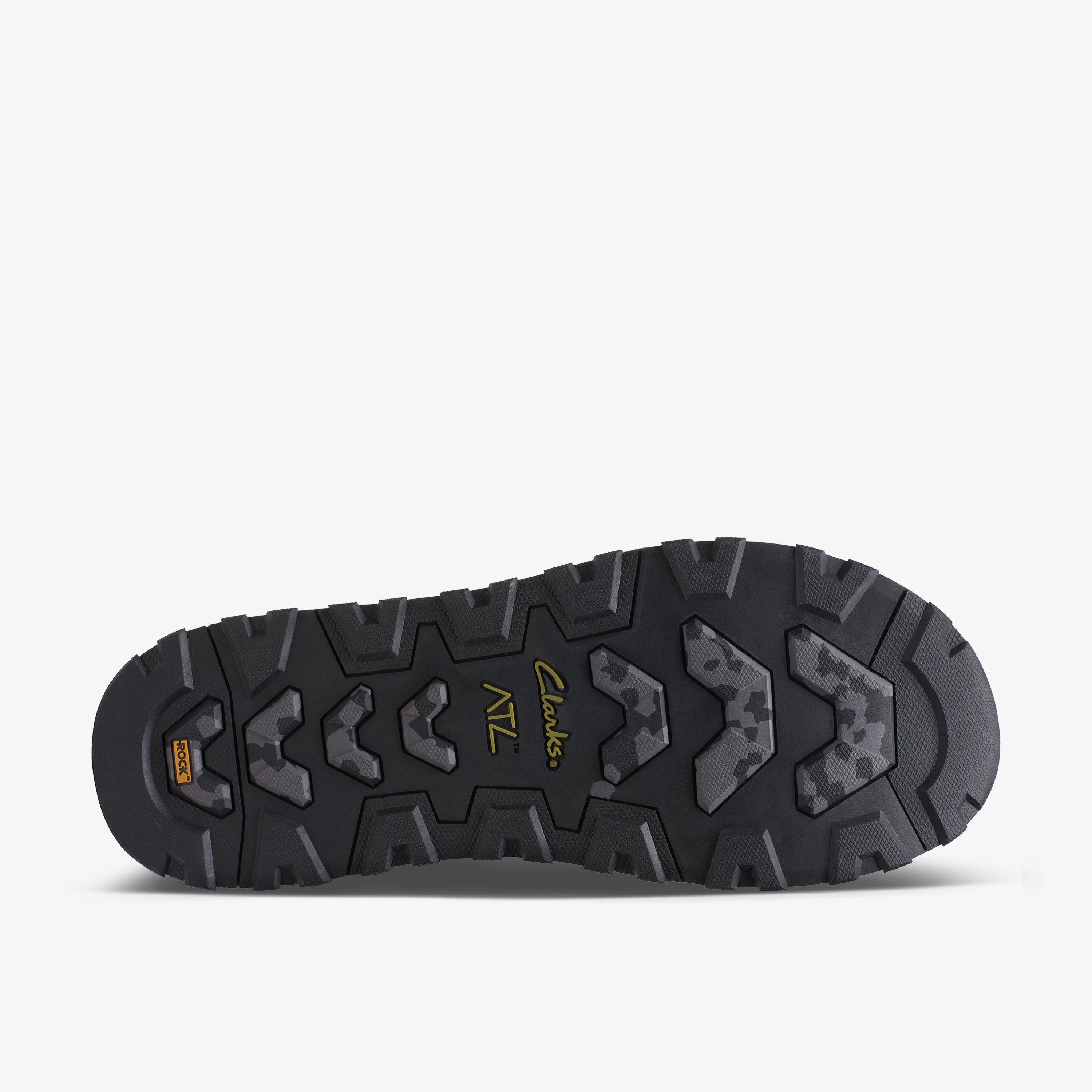 Mens ATL Trek Sea Black Grey Combination Flat Sandals | Clarks Outlet