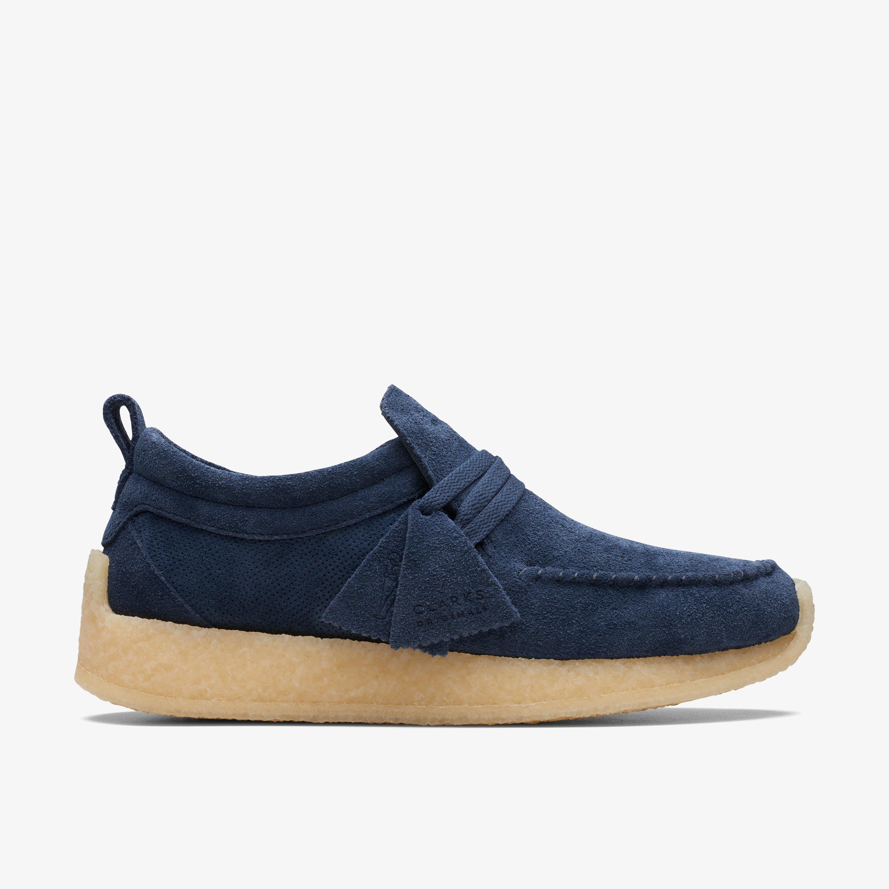 Clarks navy blue new arrivals