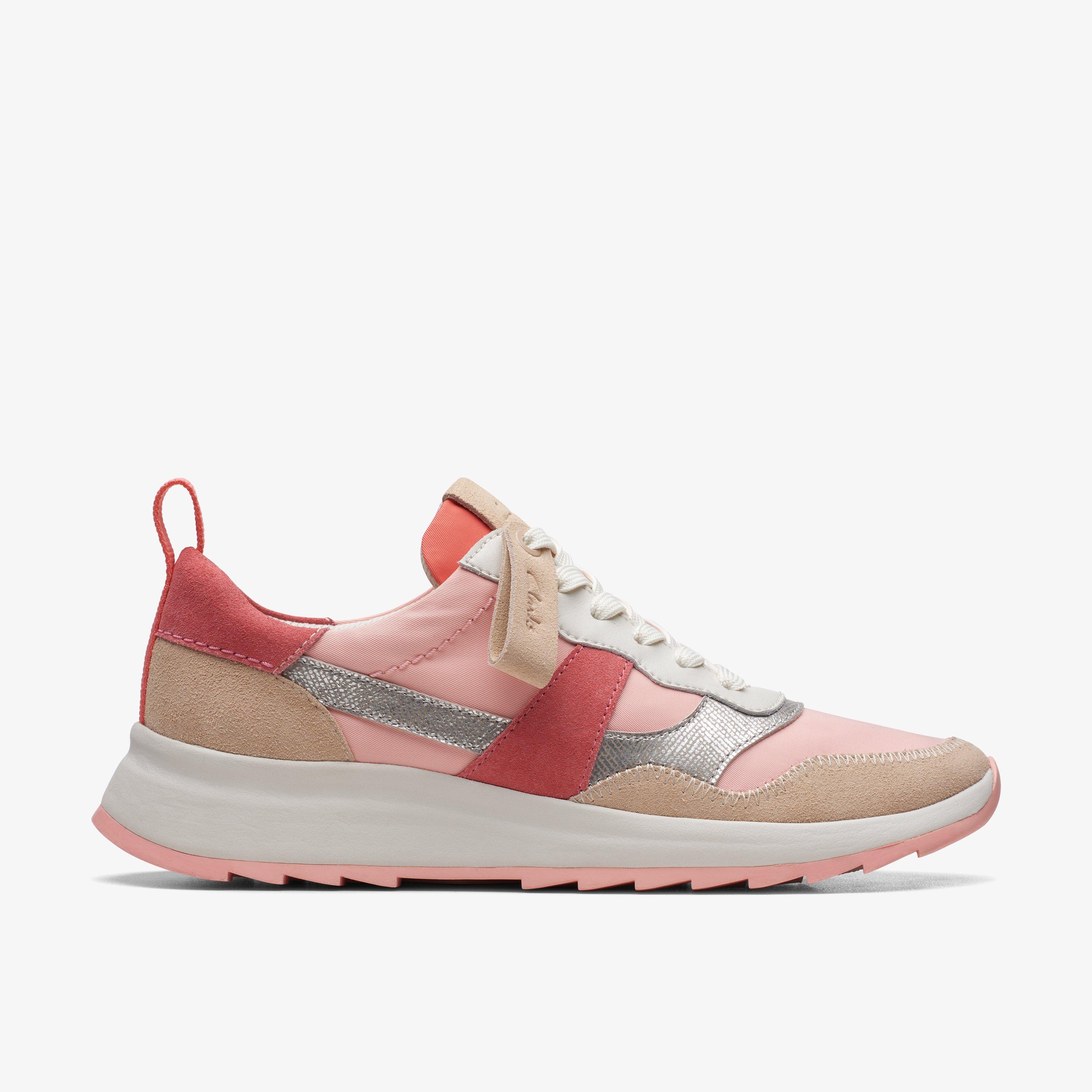 WOMENS Dash Lite Jazz Pale Peach Combination Trainers | Clarks Outlet