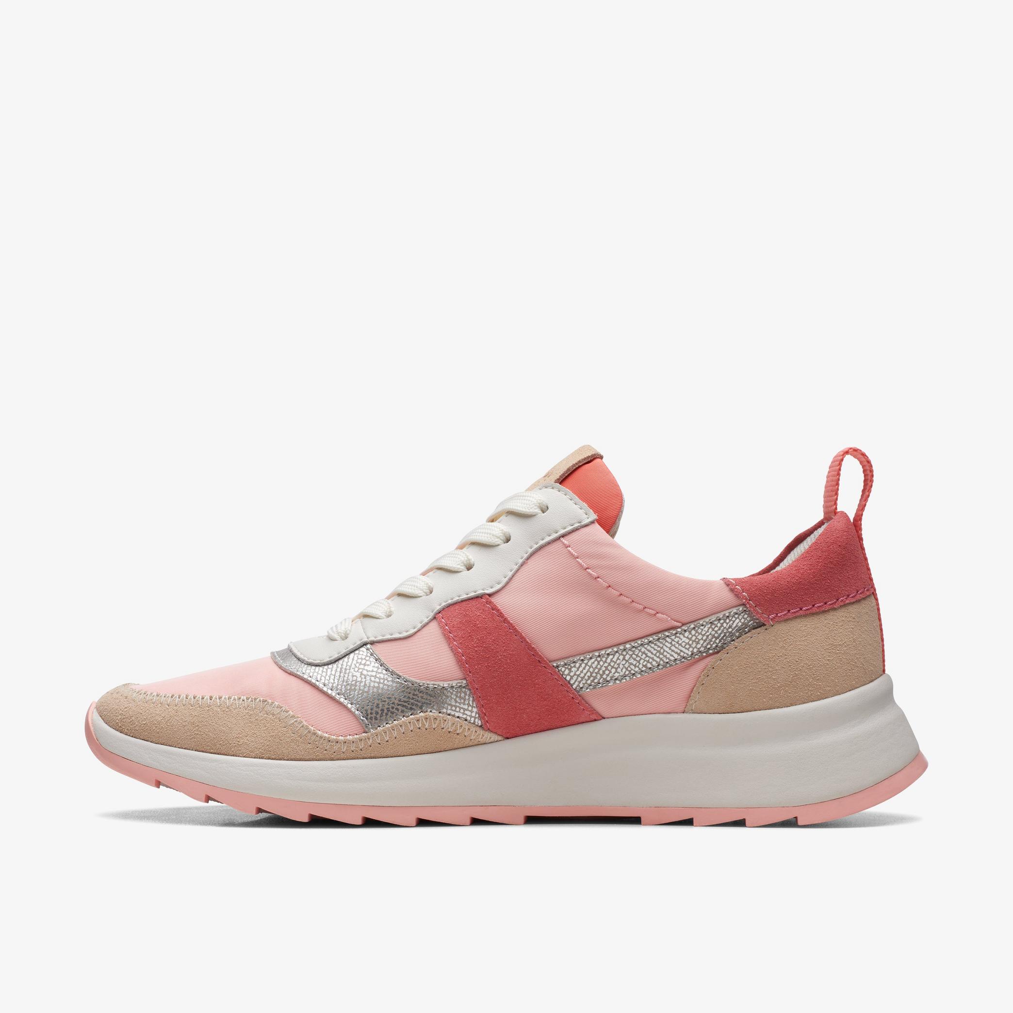 WOMENS Dash Lite Jazz Pale Peach Combination Trainers | Clarks Outlet