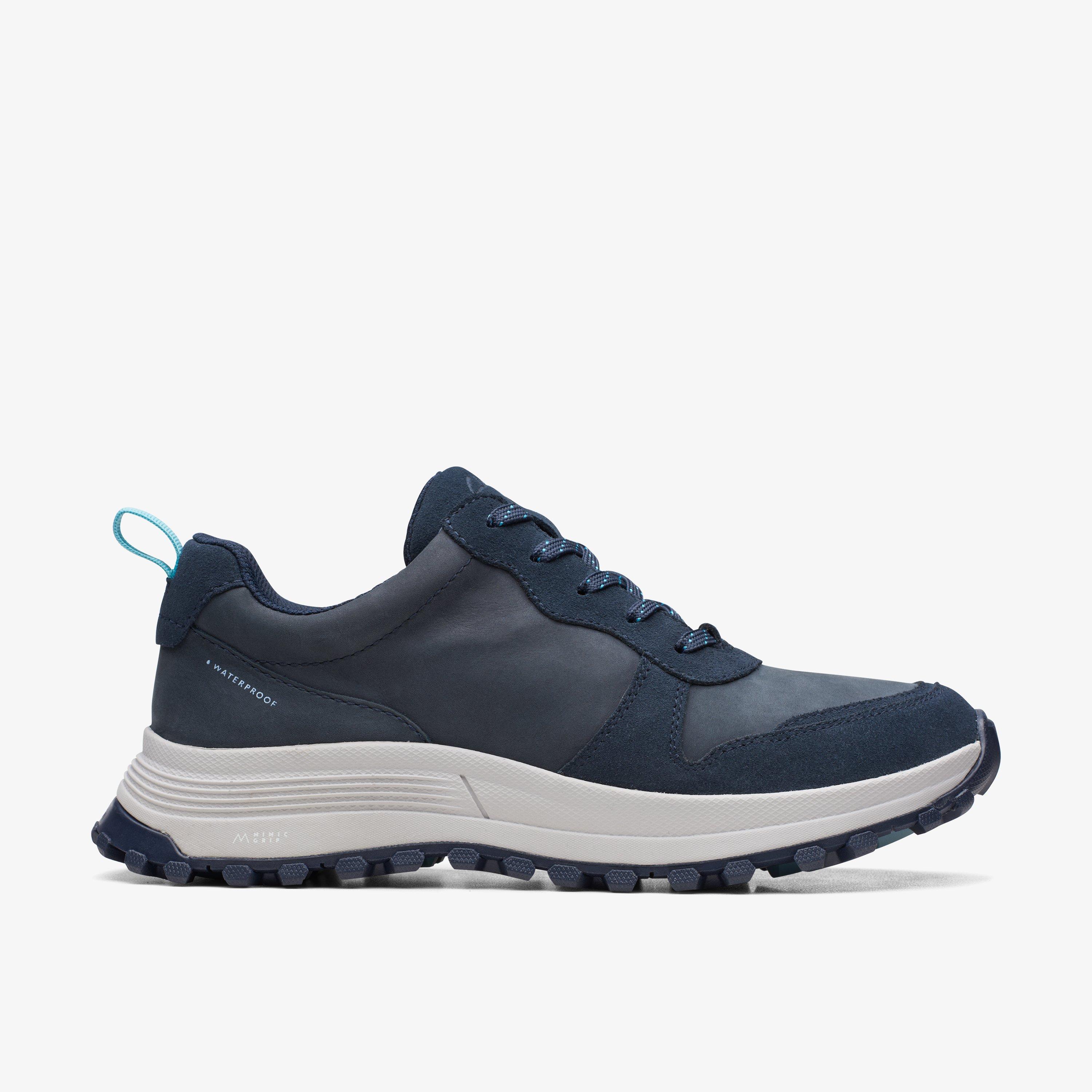 WOMENS ATL Trek Free WP Navy Nubuck Trainers | Clarks Outlet