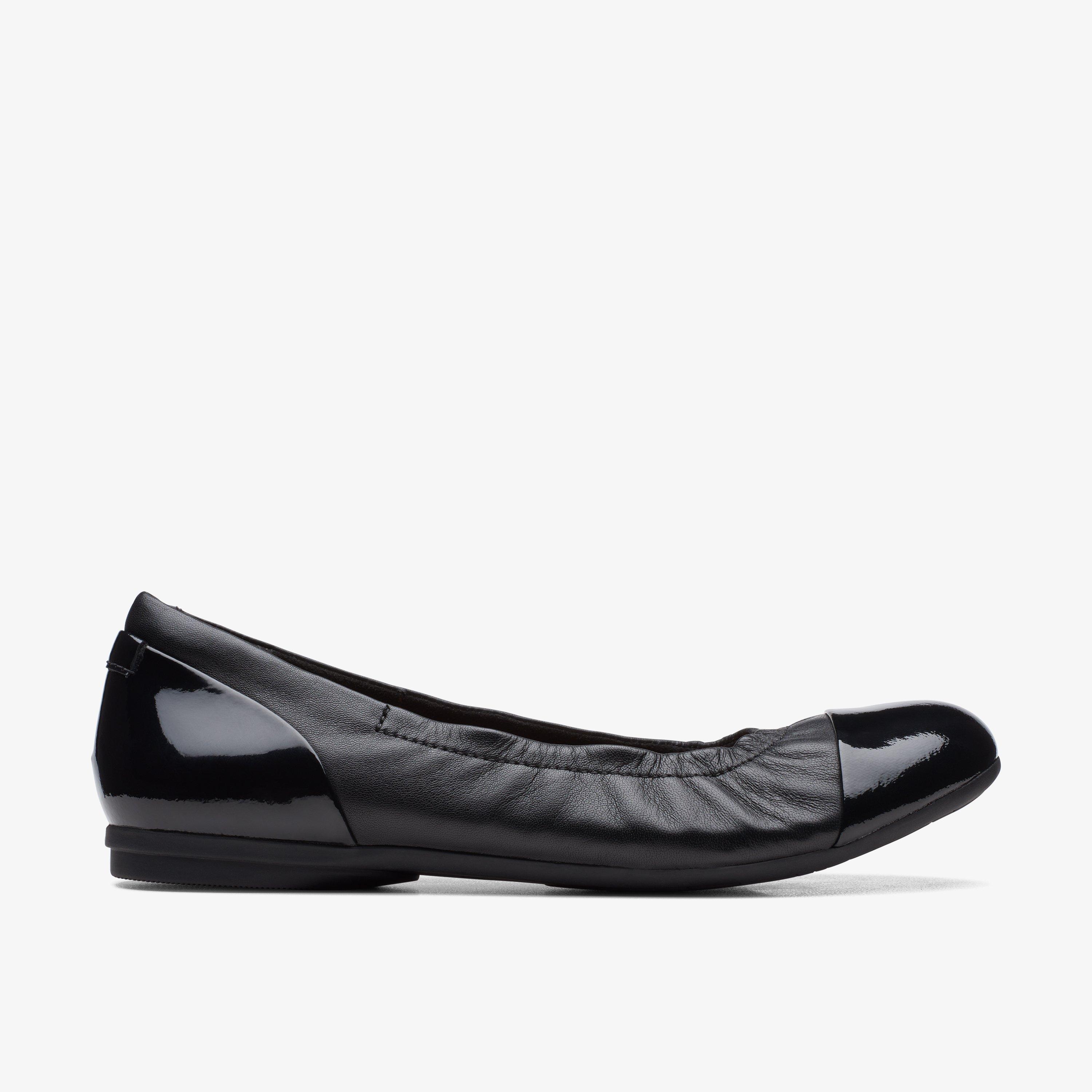 Clarks black cheap ballet pumps