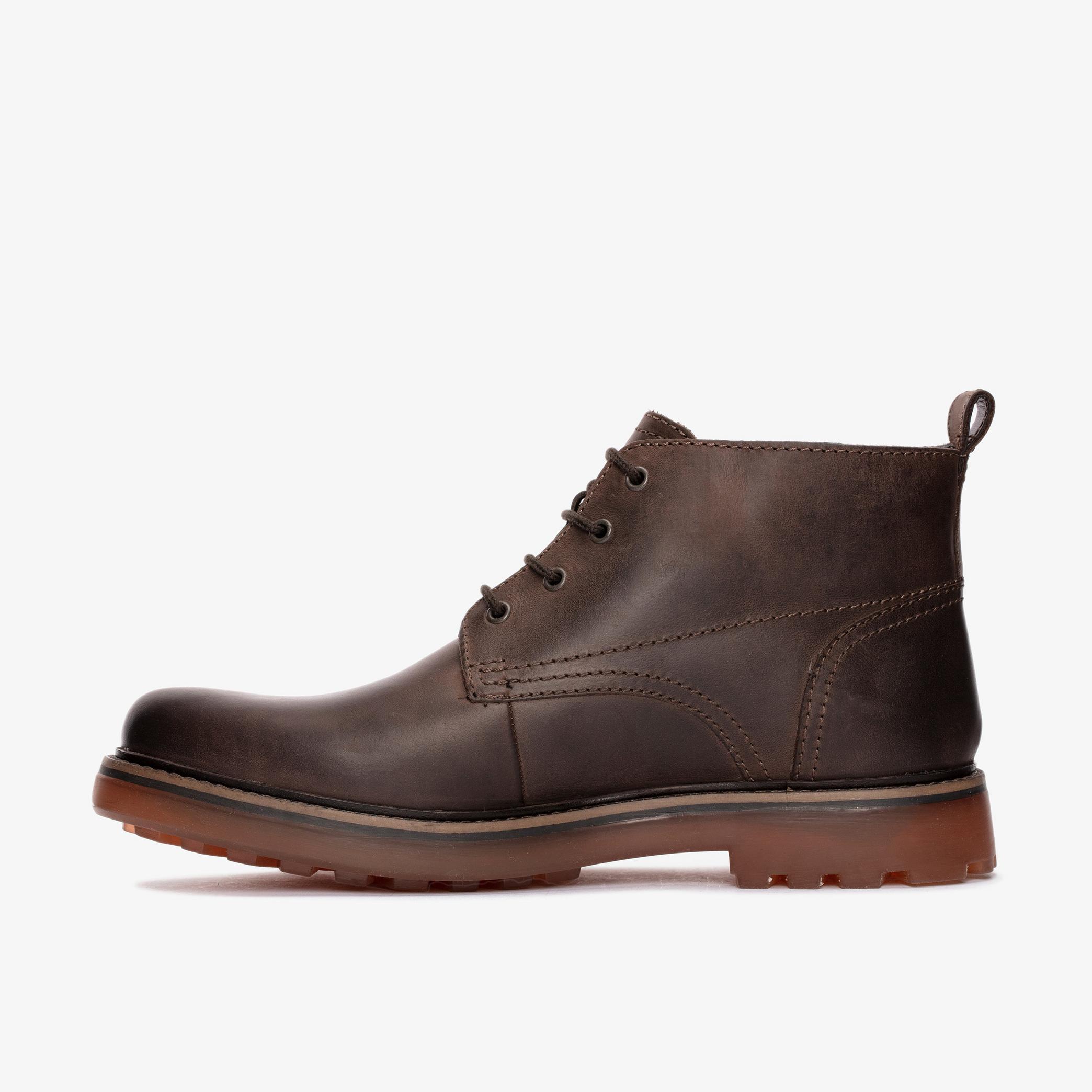Chard Mid Dark Brown Leather Ankle Boots, view 2 of 6