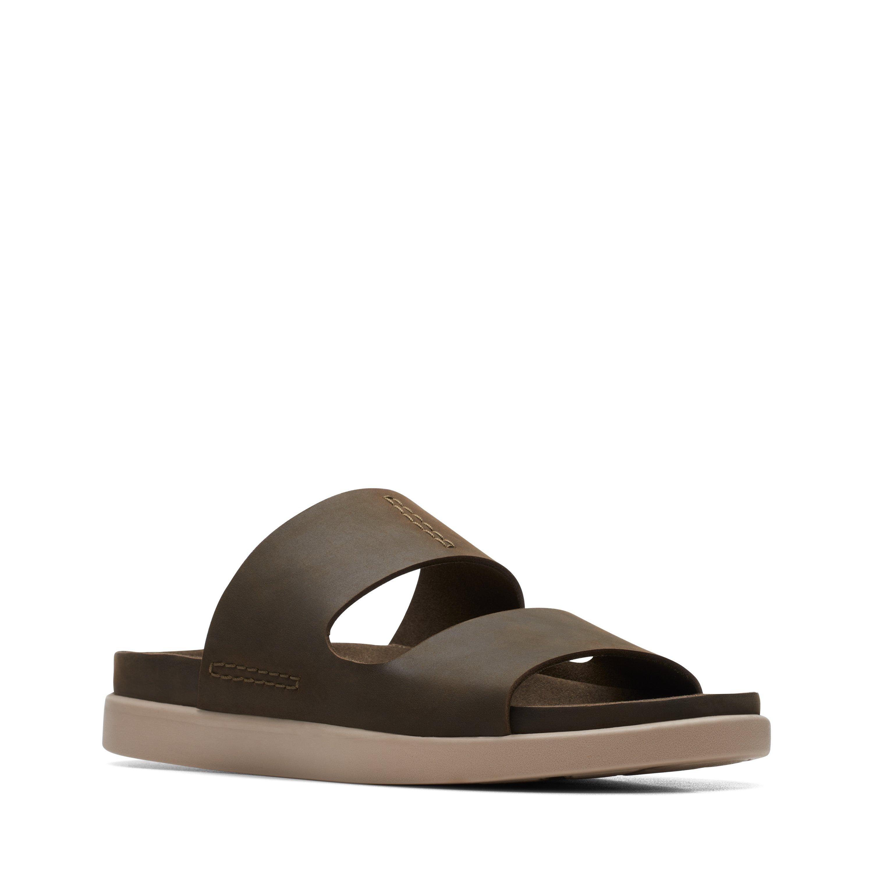 Clarks sandals mens green discount