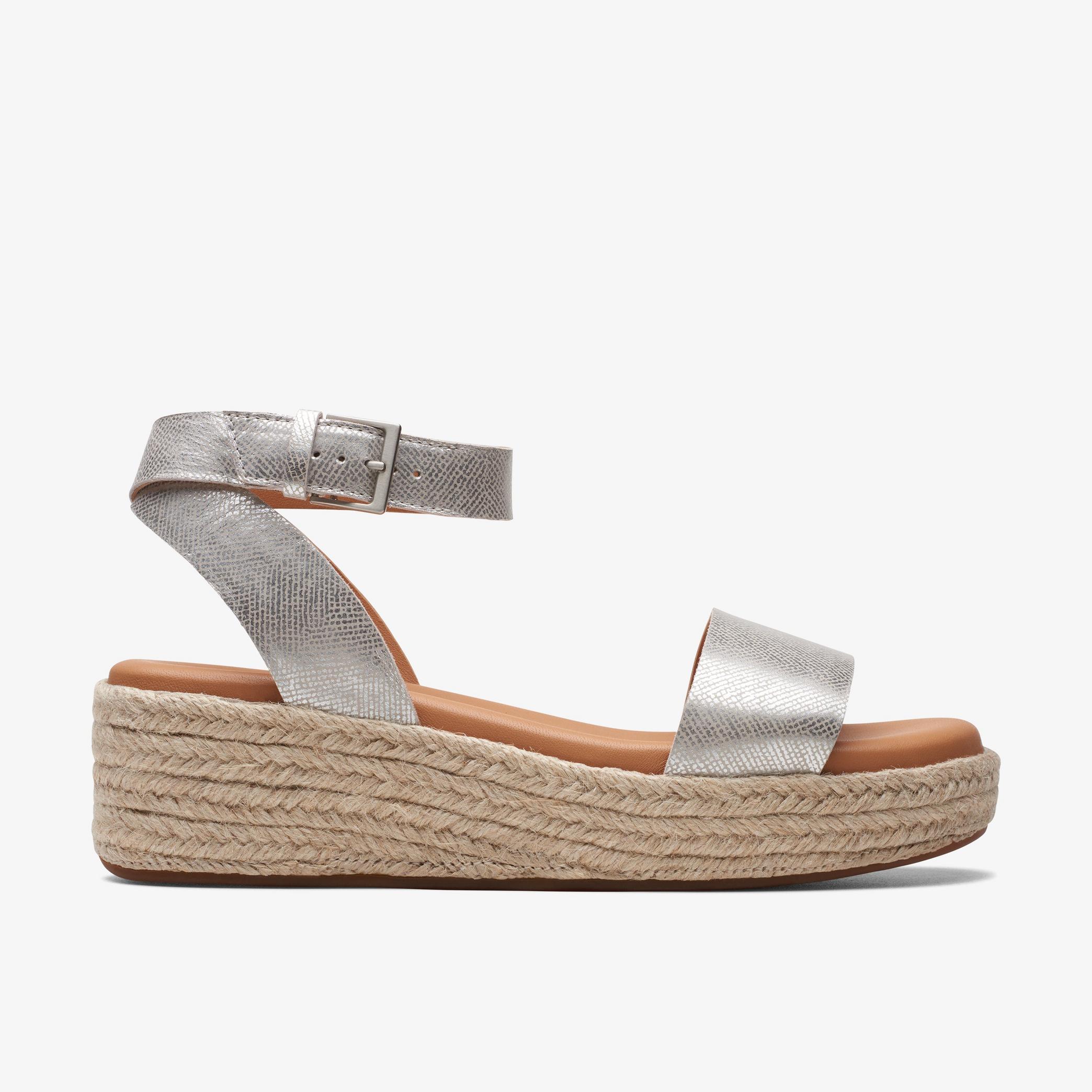 WOMENS Kimmei Ivy Silver Metallic Wedges | Clarks Outlet