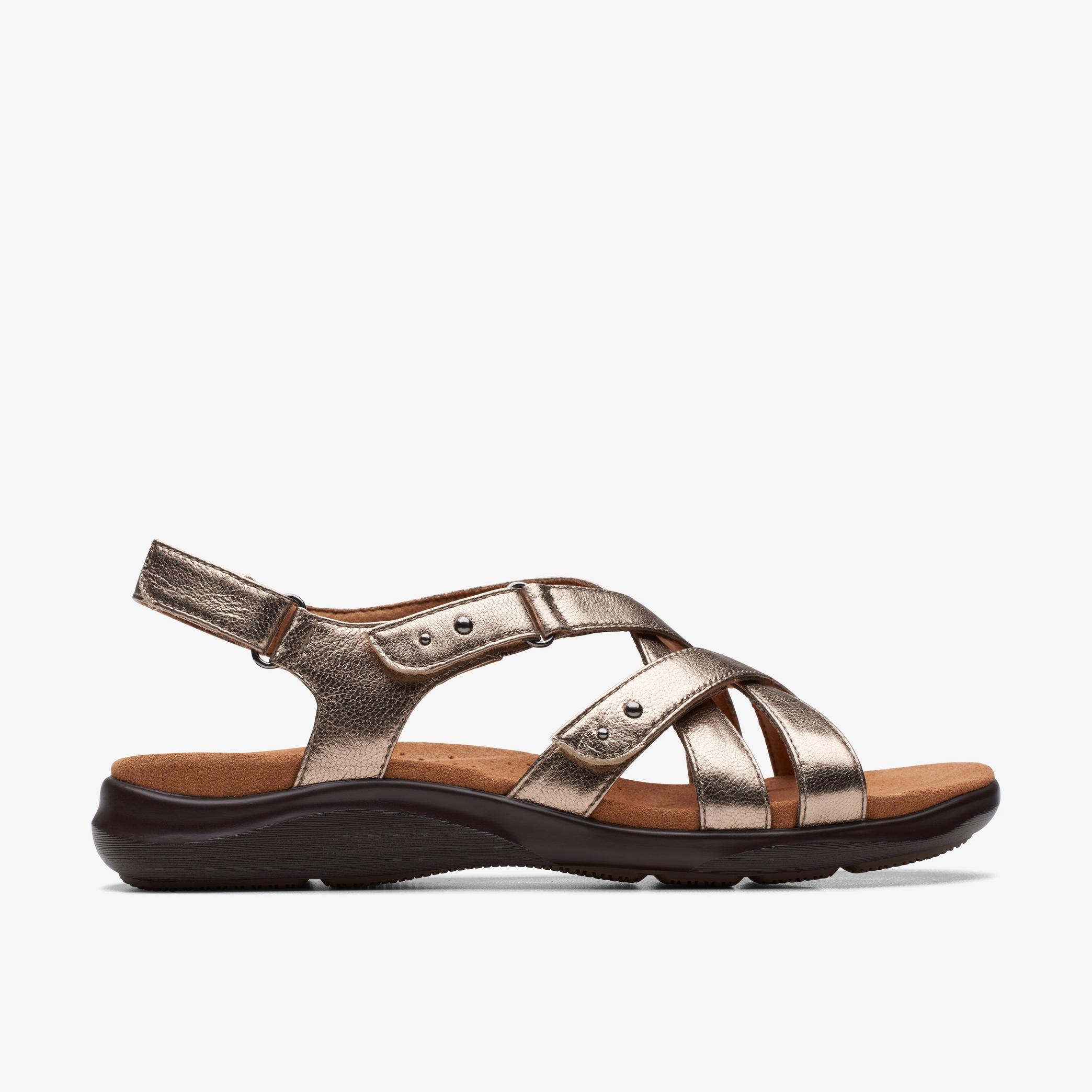 Kitly Go Metallic Flat Sandals, view 1 of 6