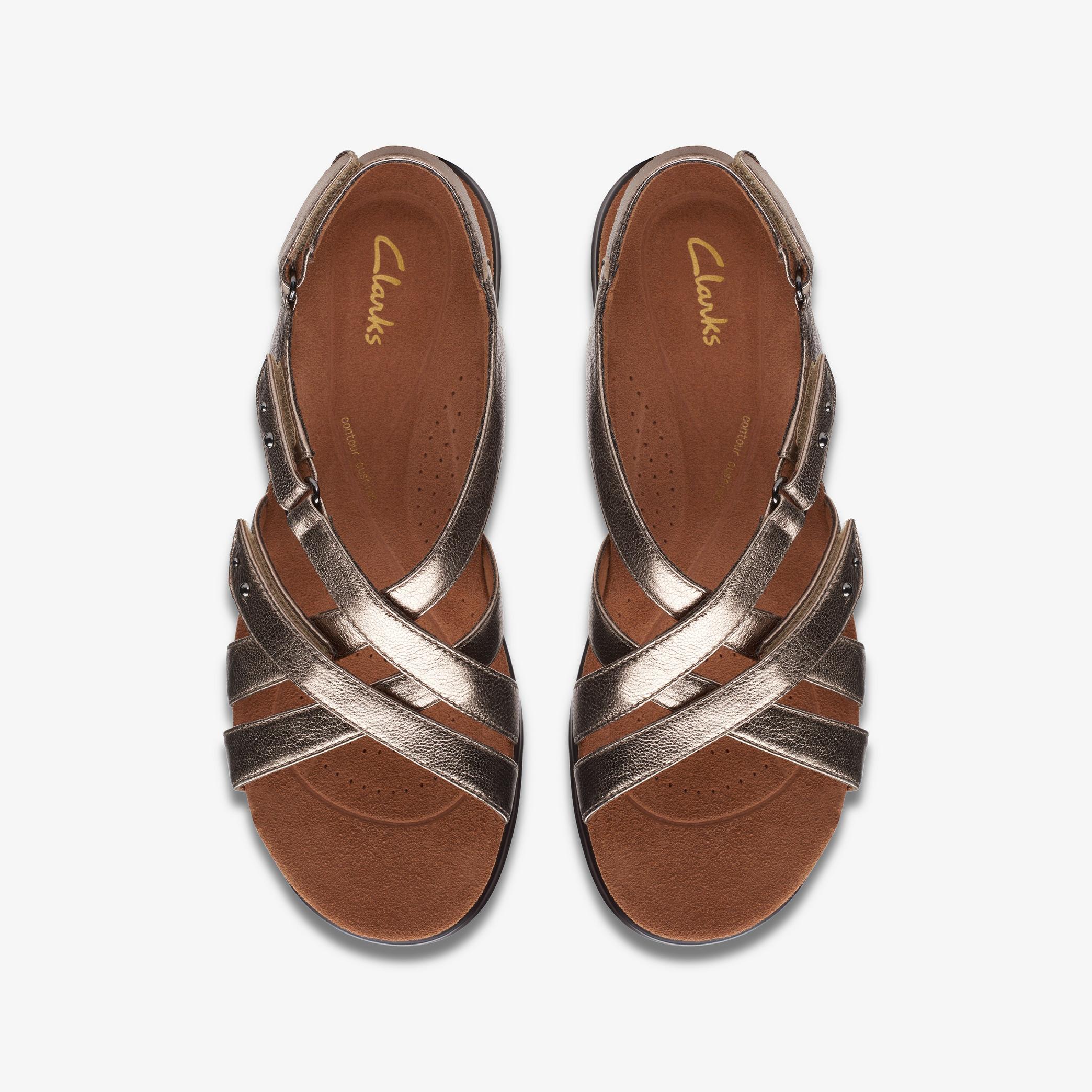 Kitly Go Metallic Flat Sandals, view 6 of 6
