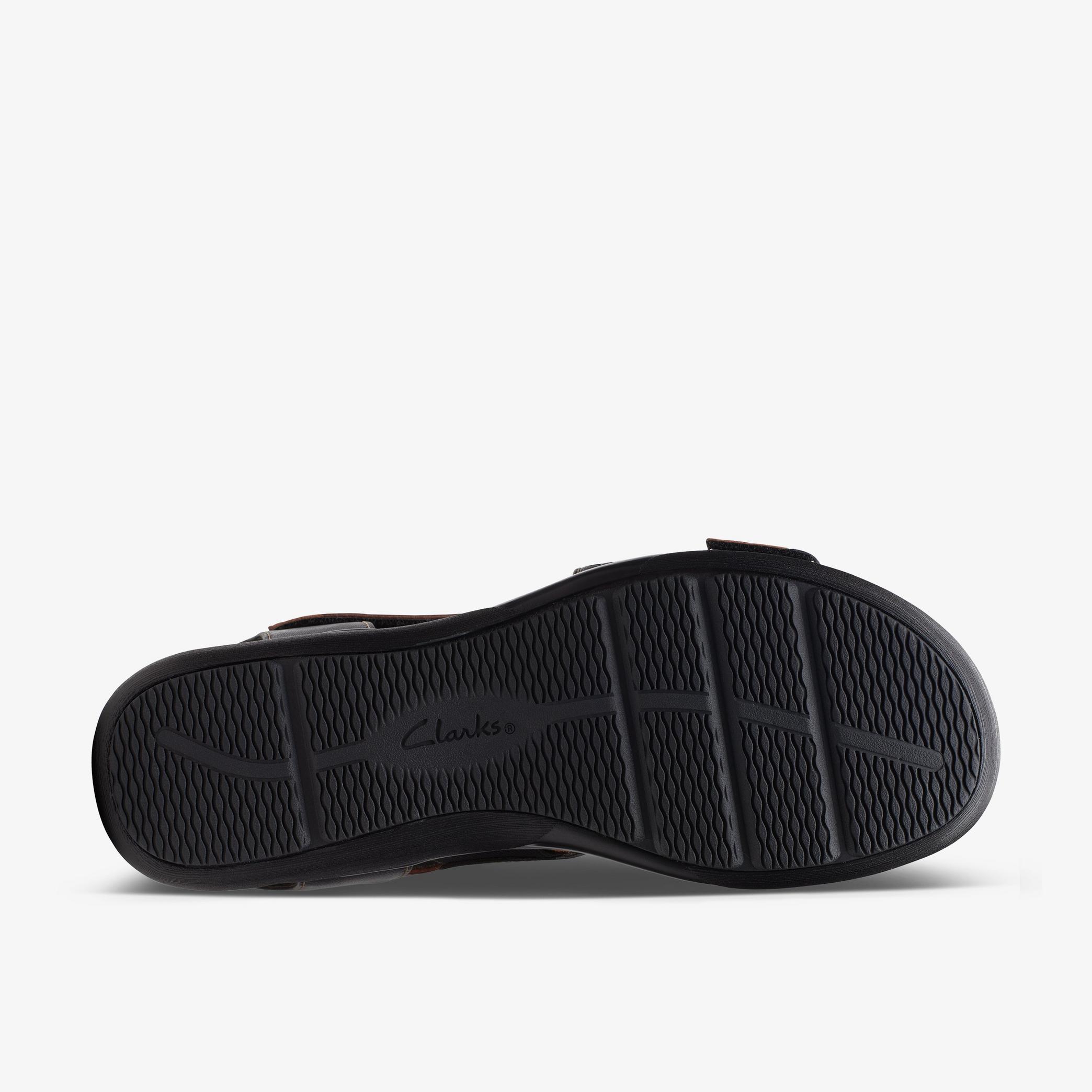 Kitly Way Black Leather Flat Sandals, view 3 of 6