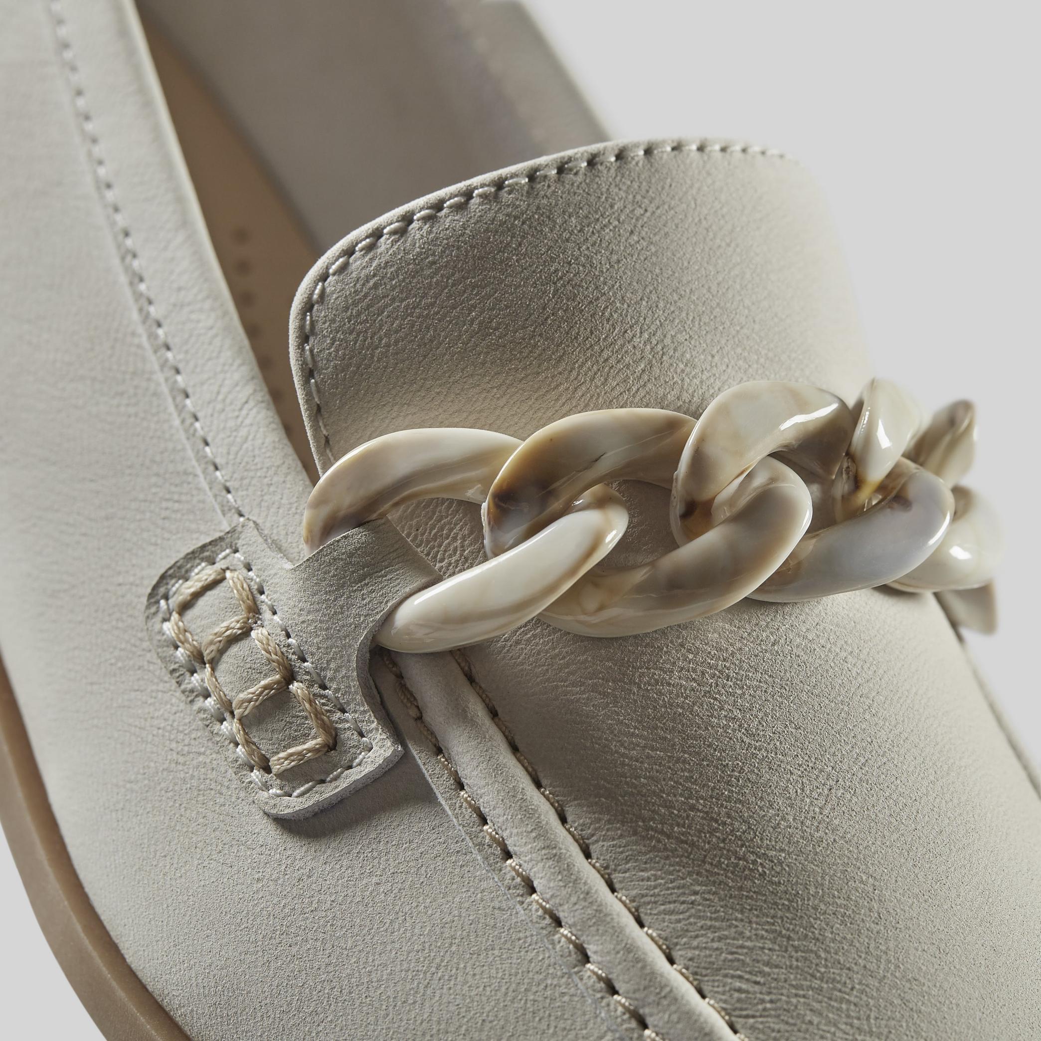 Sarafyna Iris White Leather Loafers, view 8 of 9