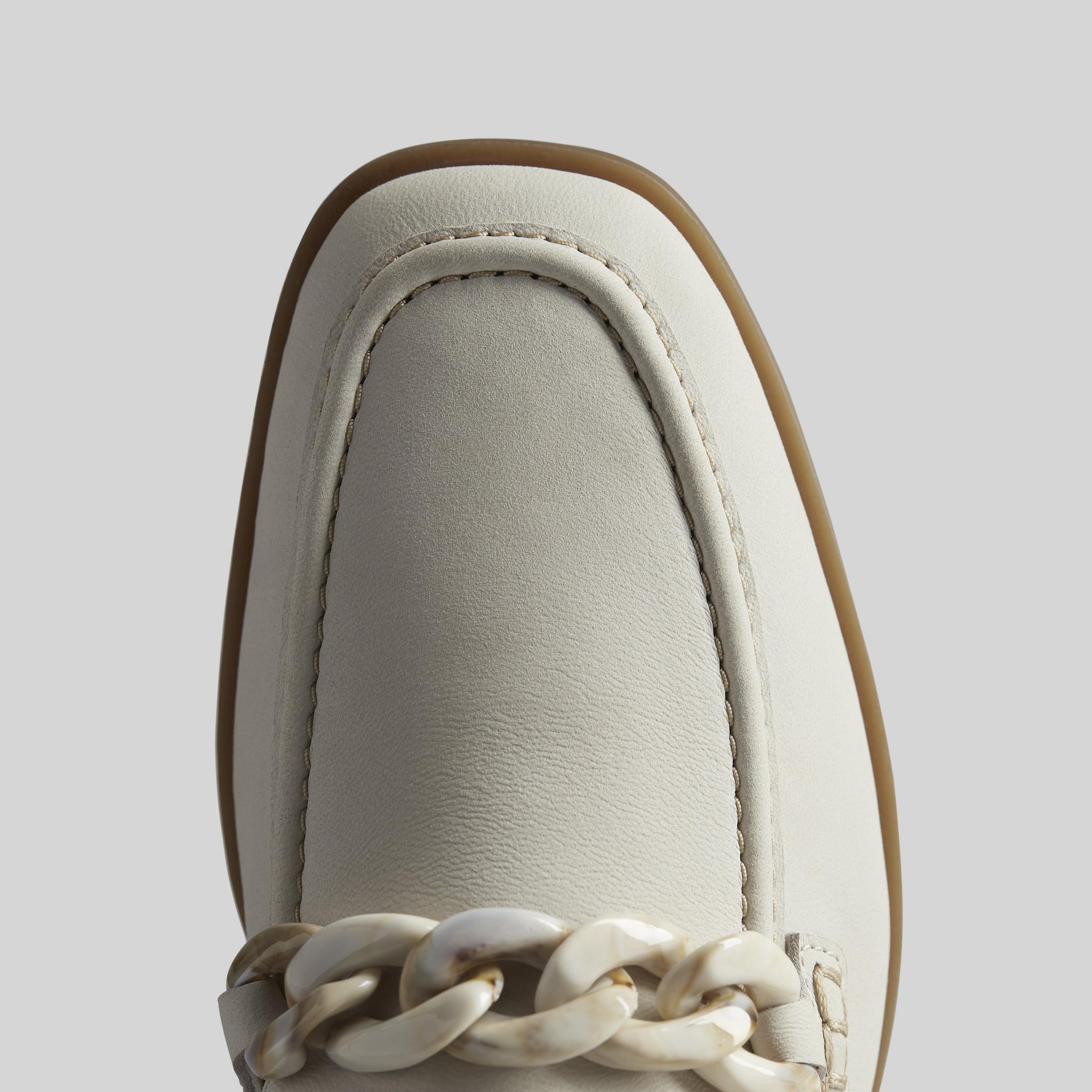 Sarafyna Iris White Leather Loafers, view 7 of 9