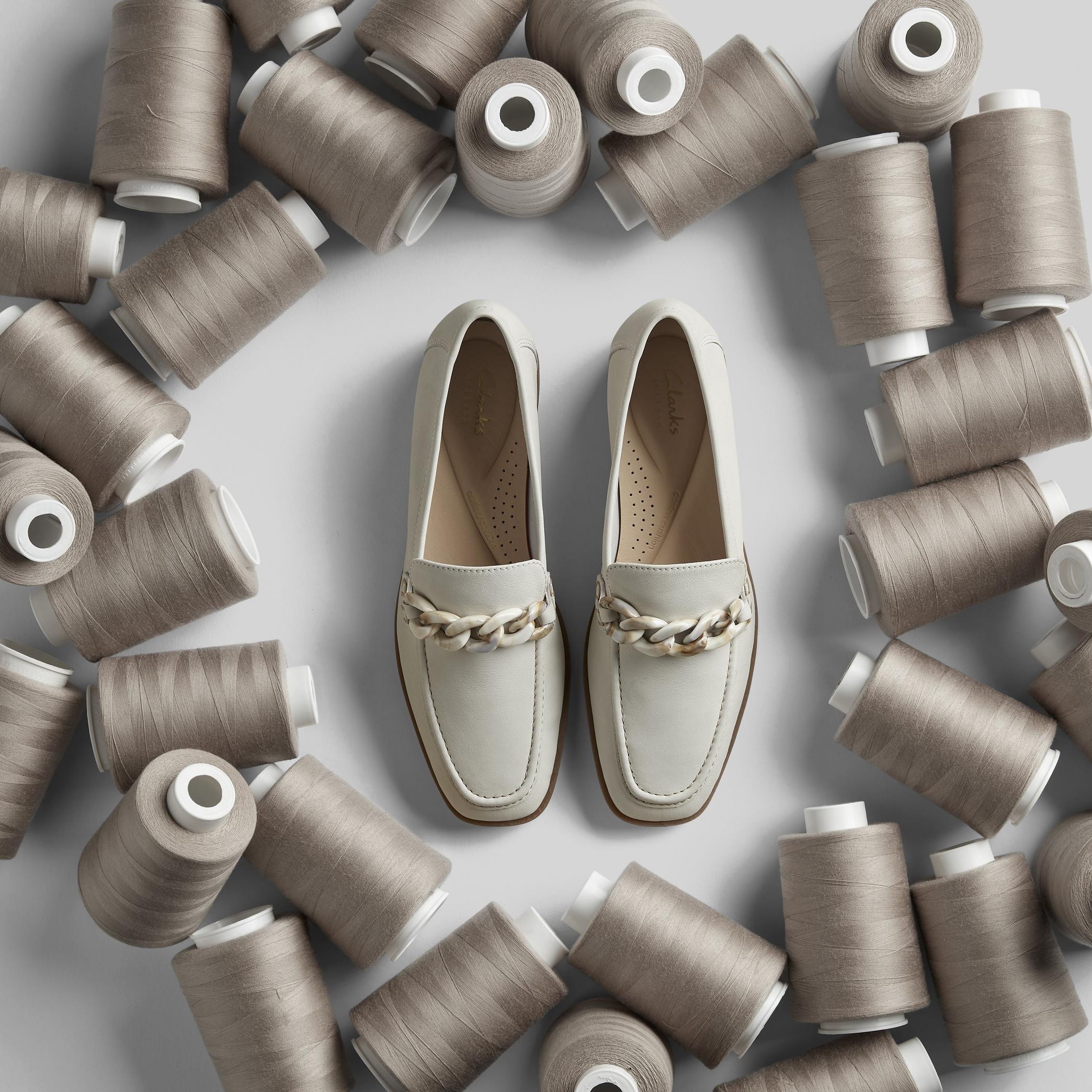 Sarafyna Iris White Leather Loafers, view 9 of 9