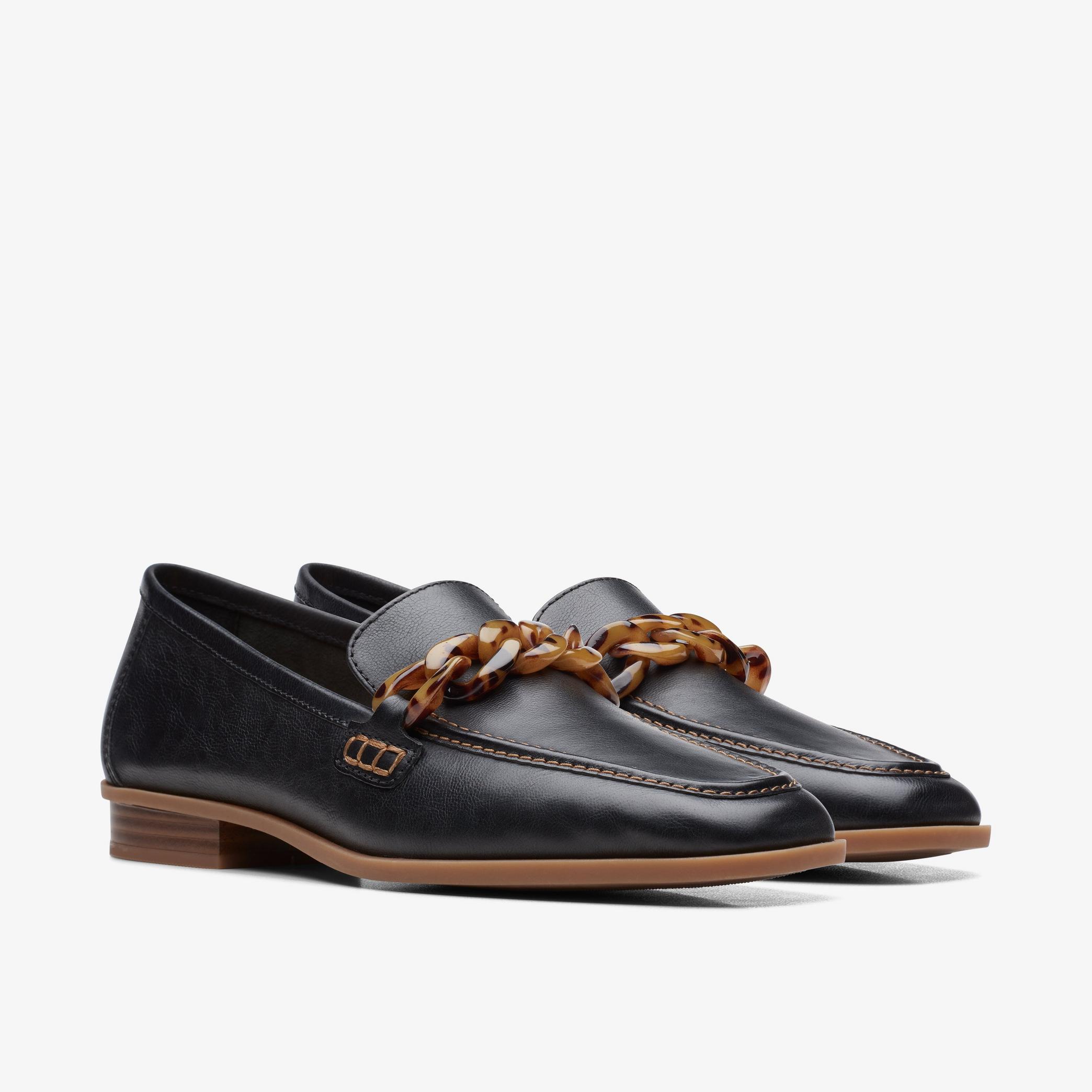 Sarafyna Iris Black Leather Loafers, view 4 of 9