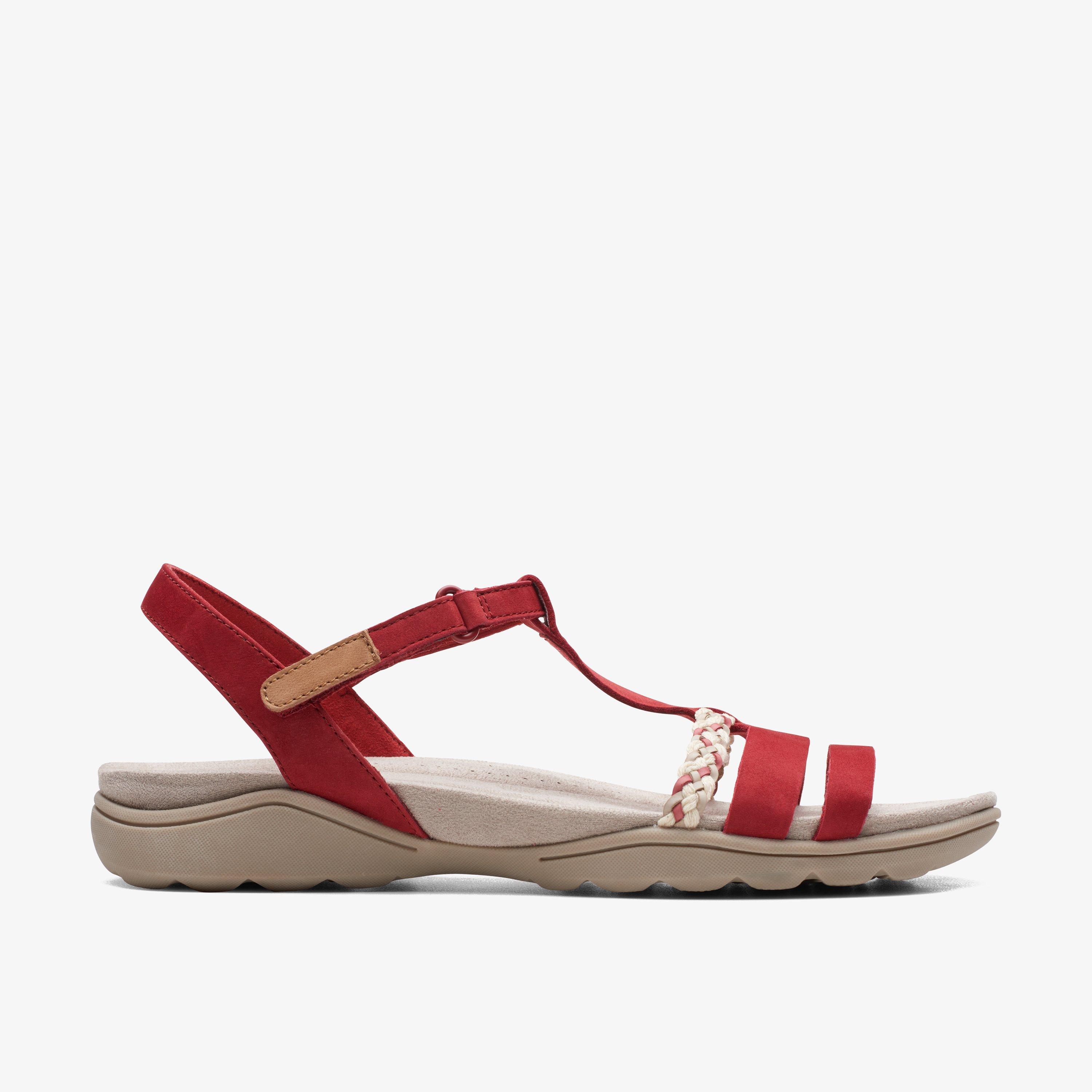 Clarks Leisa Amanda Sandali Donna – Pelle Nera, Plantare OrthoLite, 42 EU