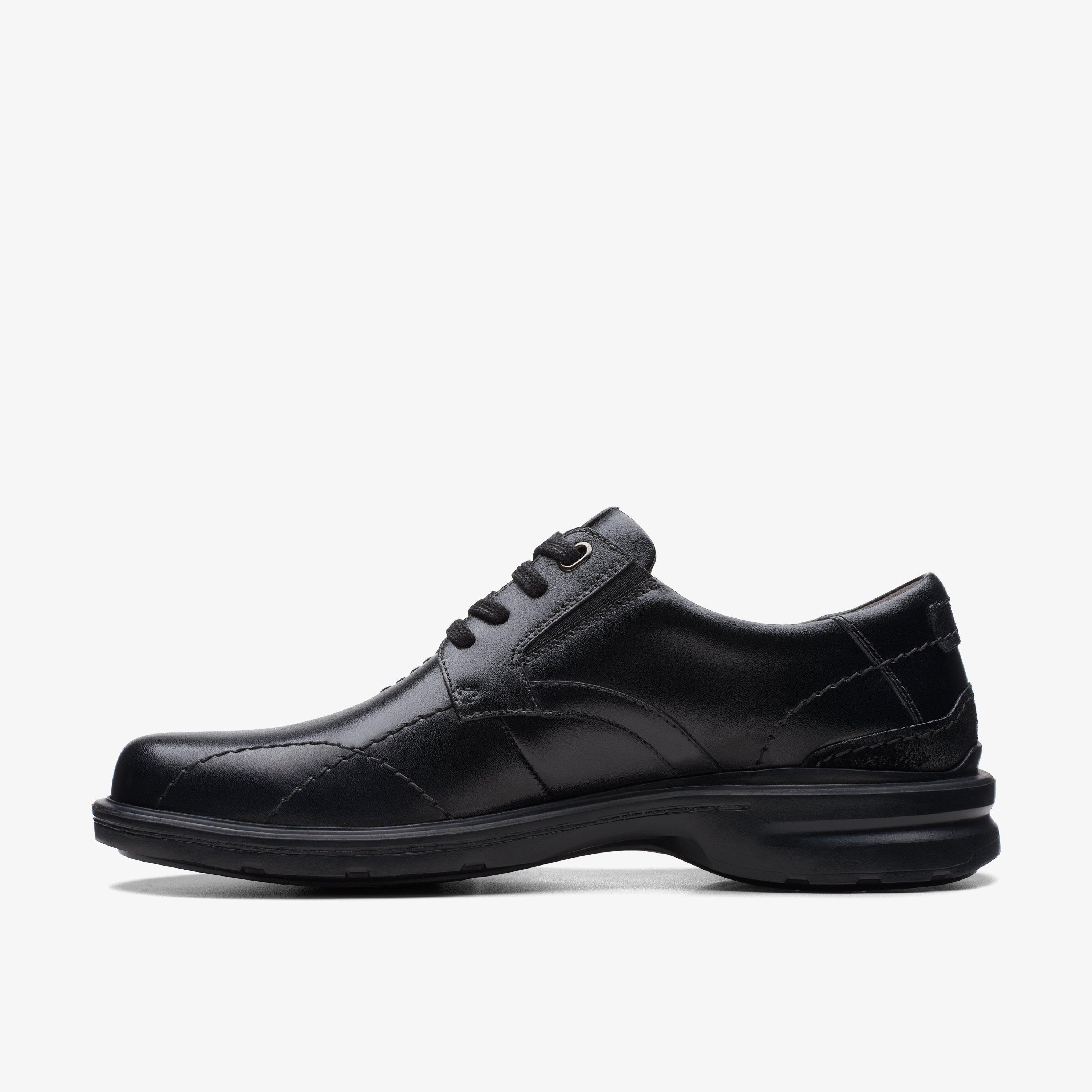 Mens Gessler Lace Black Leather Shoes Clarks US