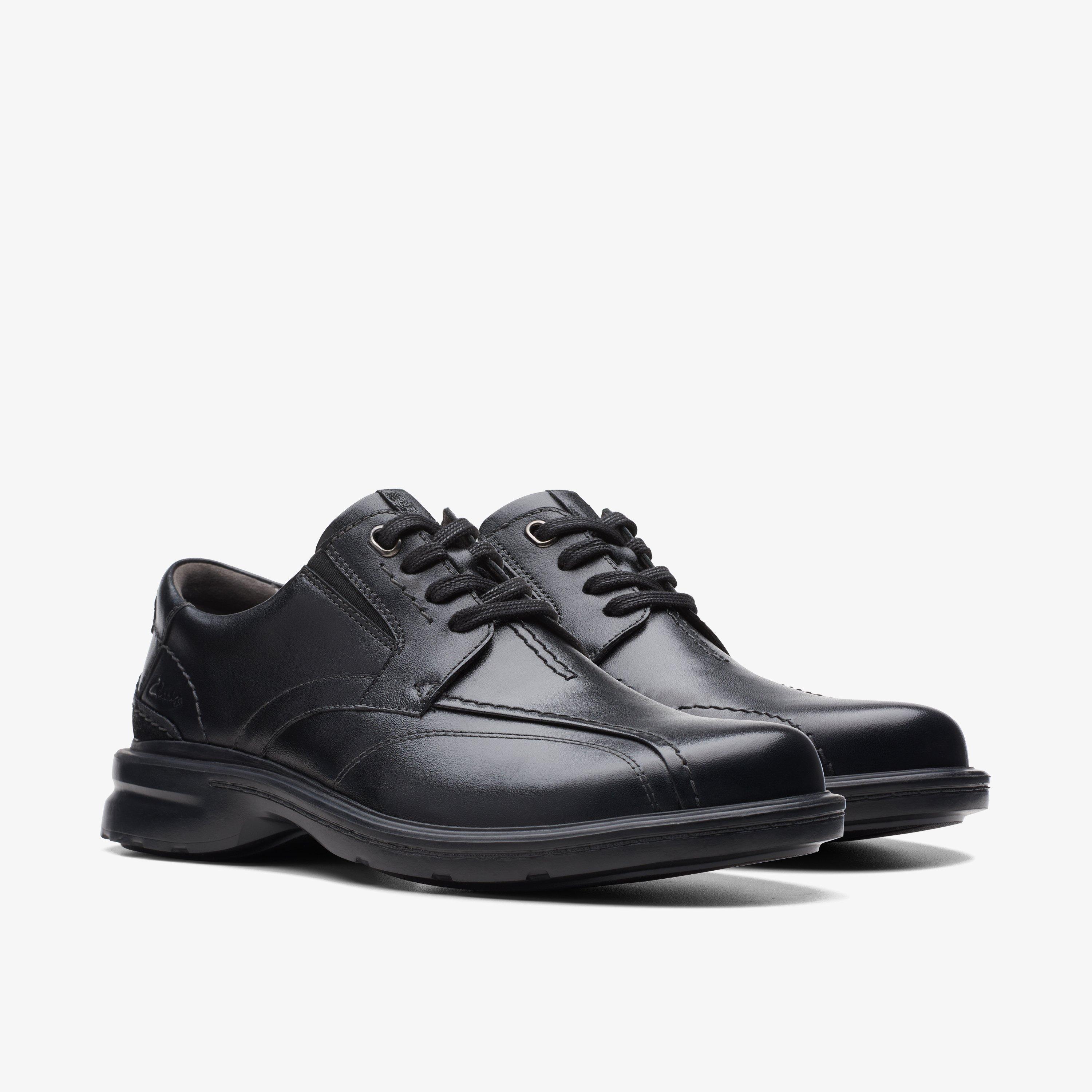 Mens Gessler Lace Black Leather Shoes | Clarks
