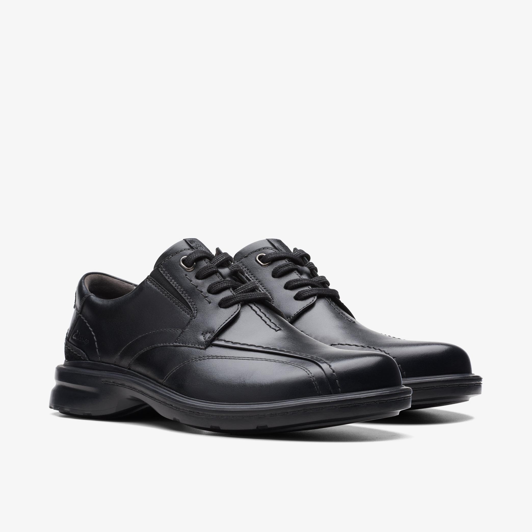Men Gessler Lace Black Leather Shoes | Clarks US