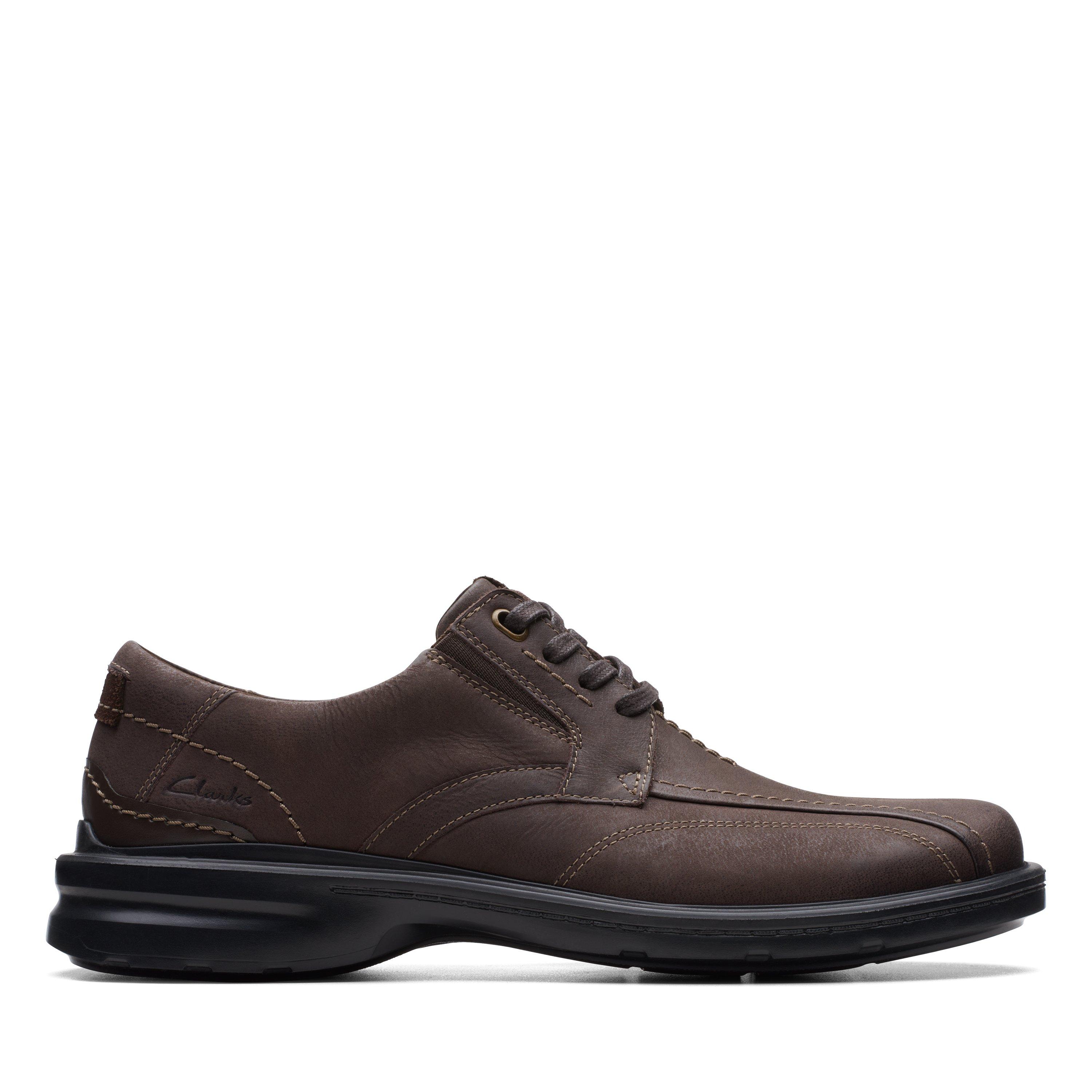 Clarks Mens Gessler Lace Brown Leather Casual,Dress Casual Shoes