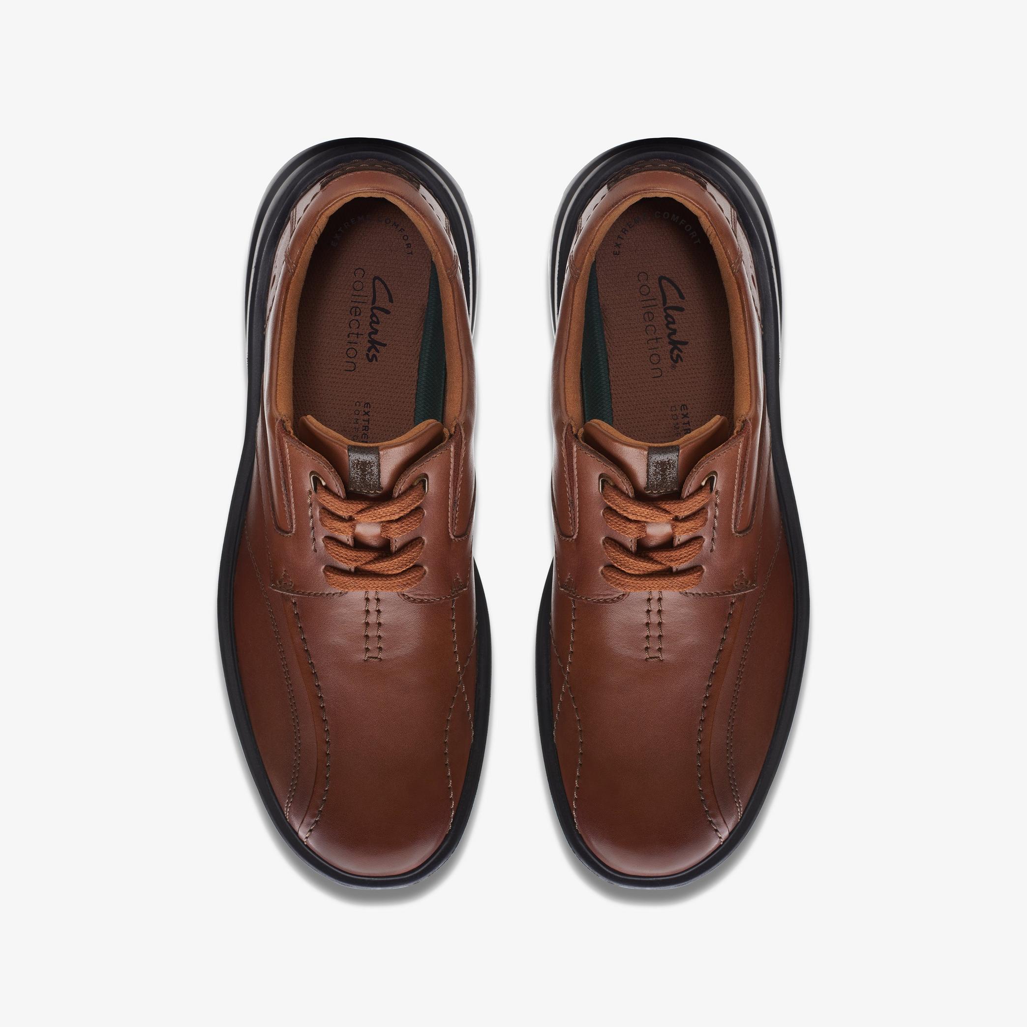 Gessler Lace Dark Tan Leather Shoes, view 6 of 6