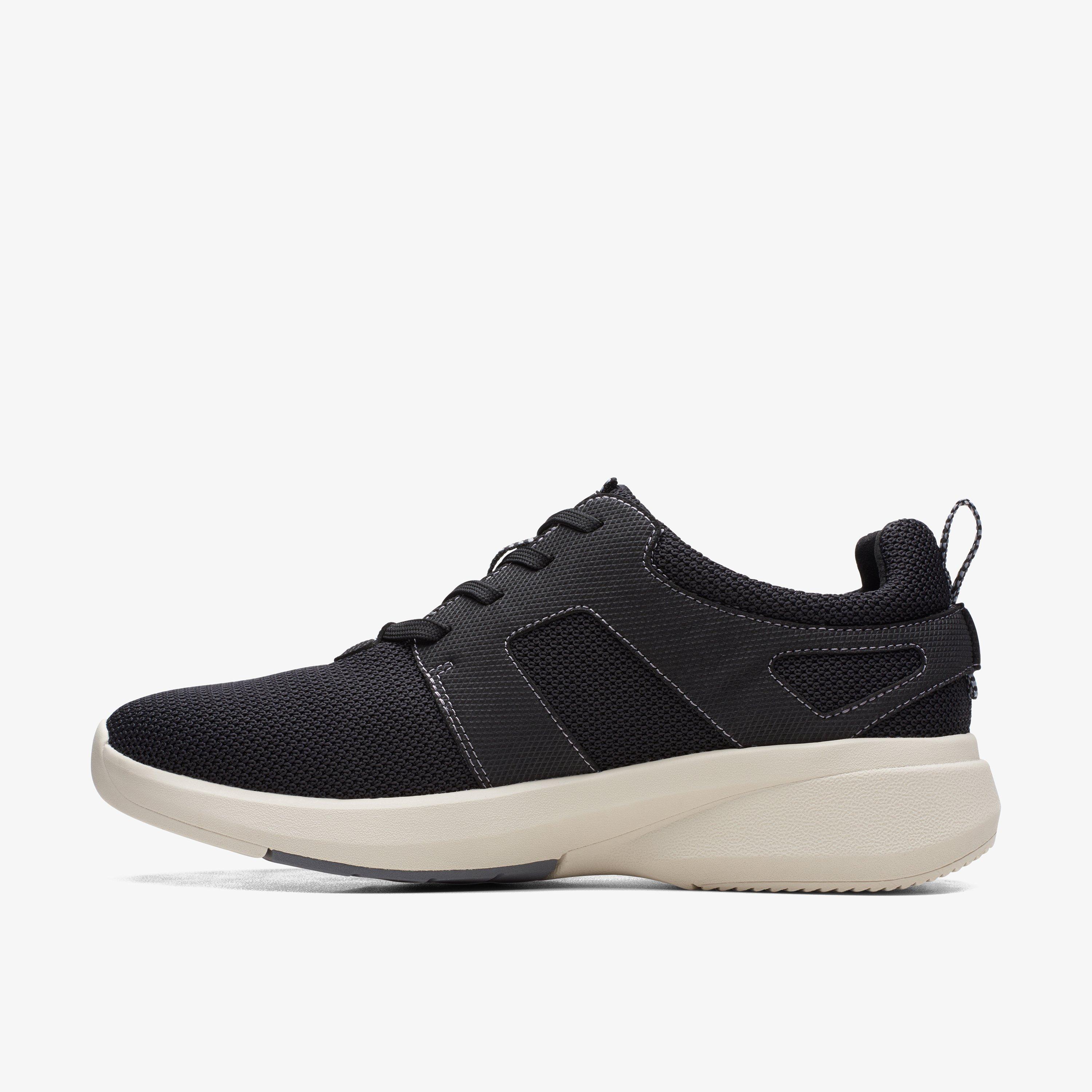 Clarks Lehman Tie Sneakers voor heren, zwart, 43 EU, zwart, 43 EU