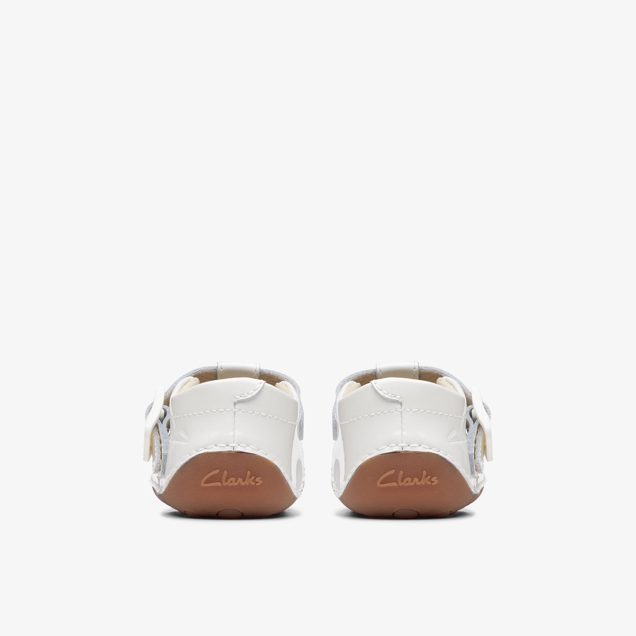 Tiny Beat Toddler White Patent T Bar Shoes, view 5 of 6