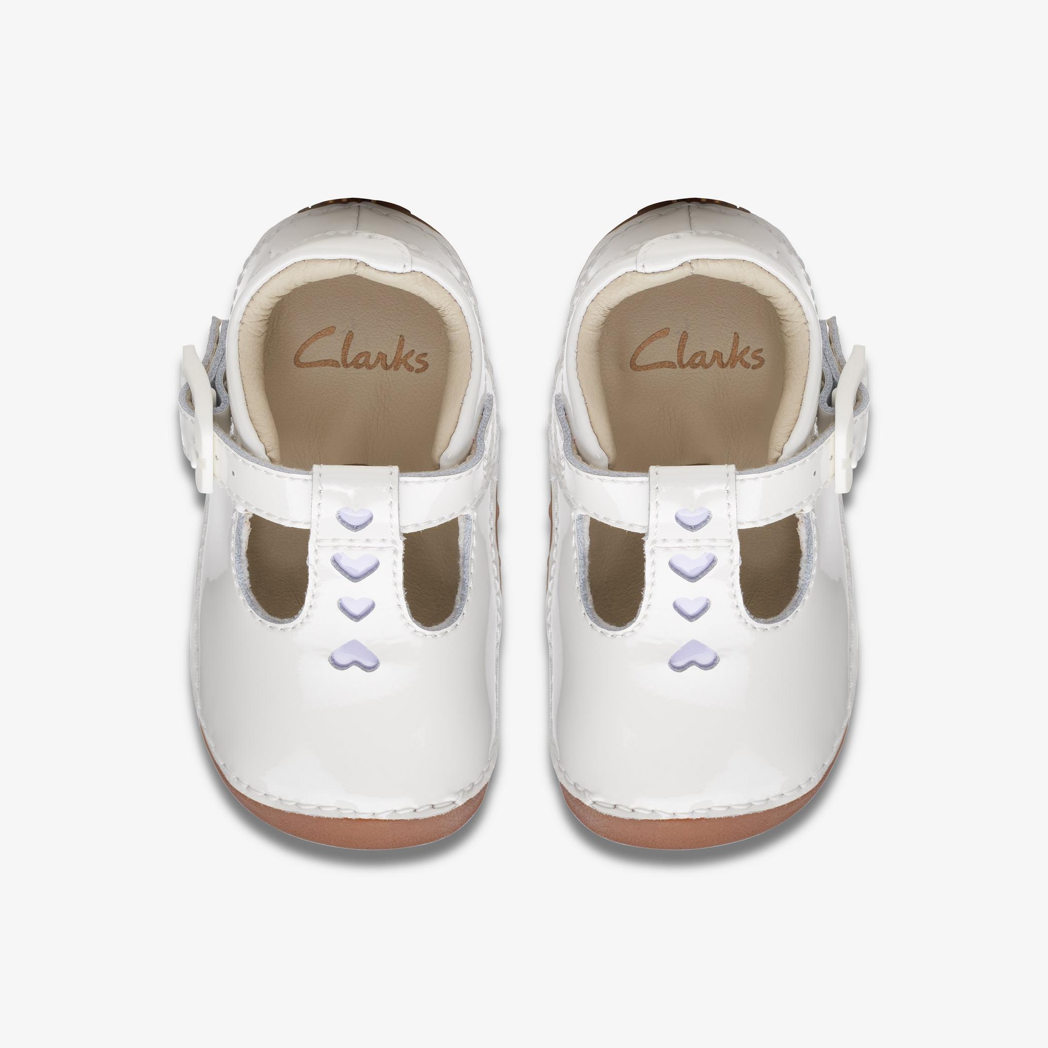 Tiny Beat Toddler White Patent T Bar Shoes, view 6 of 6