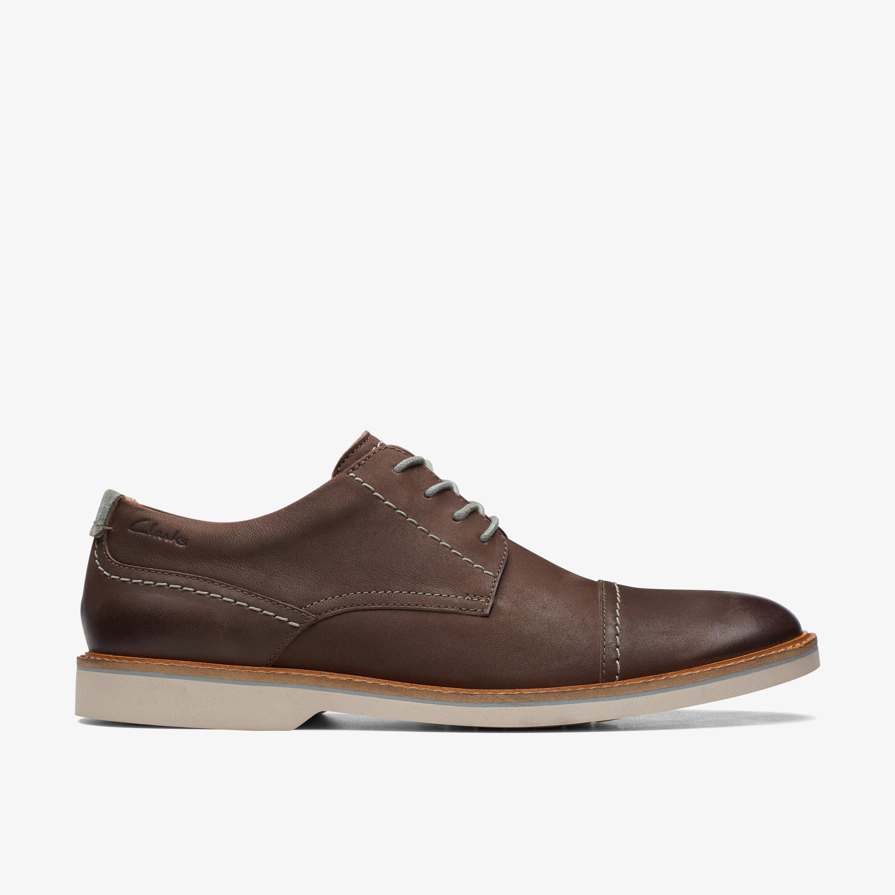 MENS Atticus LT Cap Dark Brown Leather Oxford Shoes | Clarks Outlet