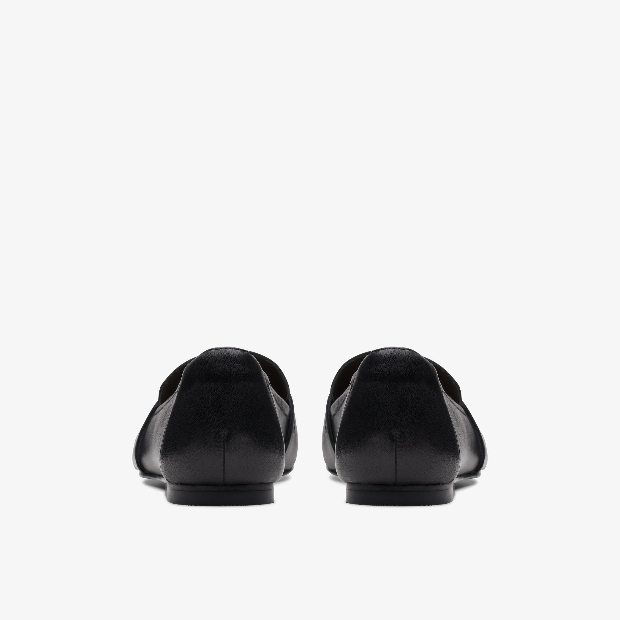 Seren Flat Black Leather Loafers, view 5 of 6