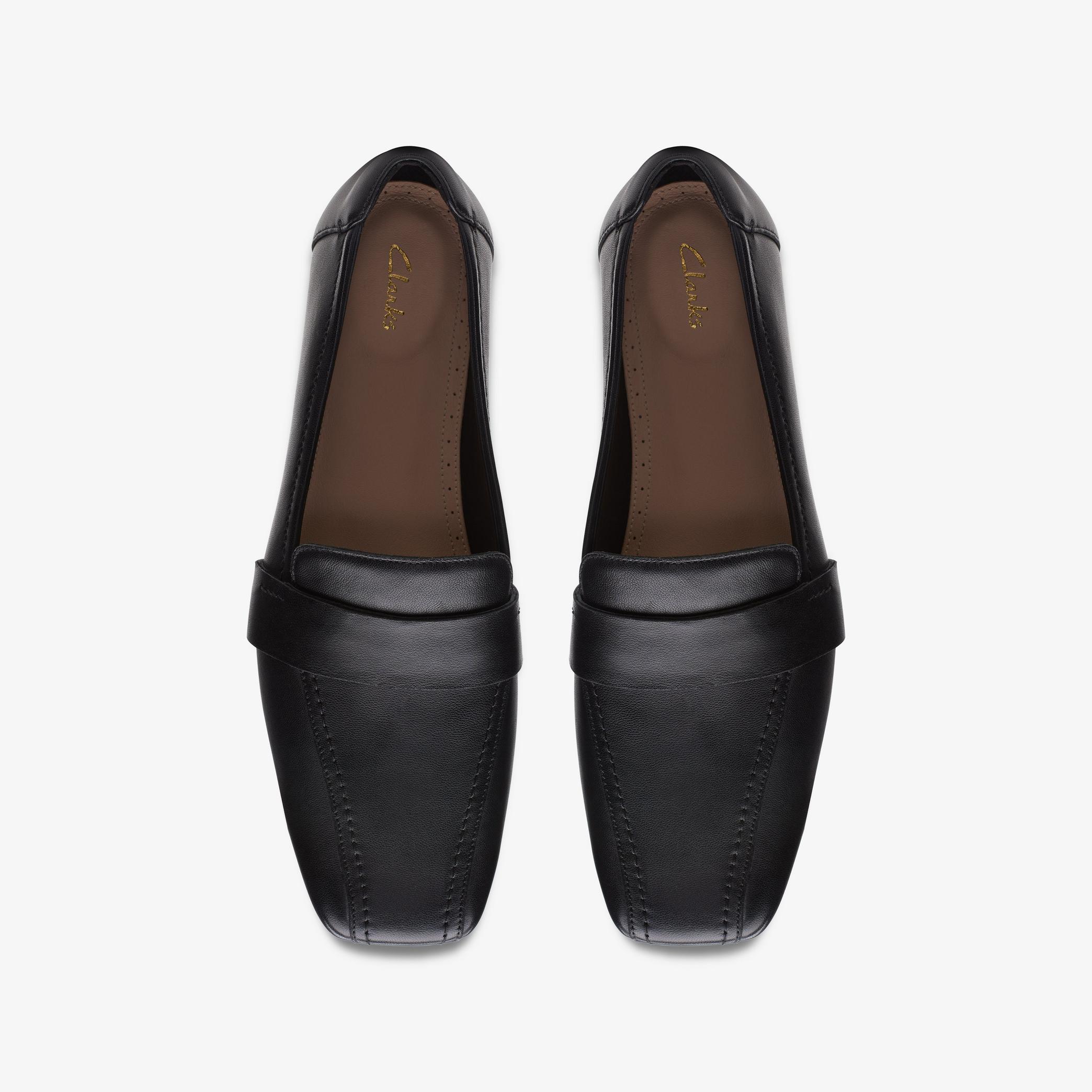 Seren Flat Black Leather Loafers, view 6 of 6