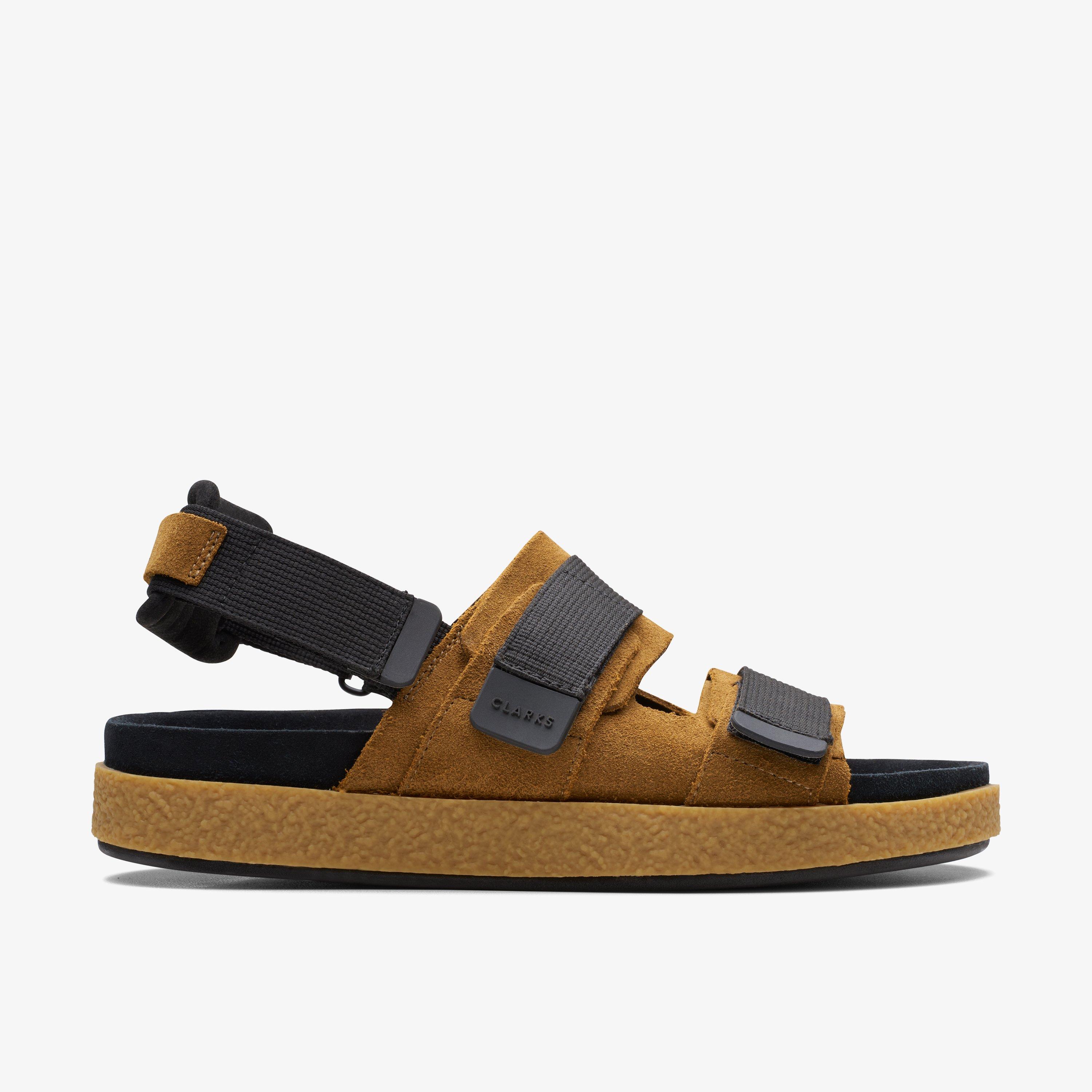 Sandales plates en cuir marron pour homme Torford Strap