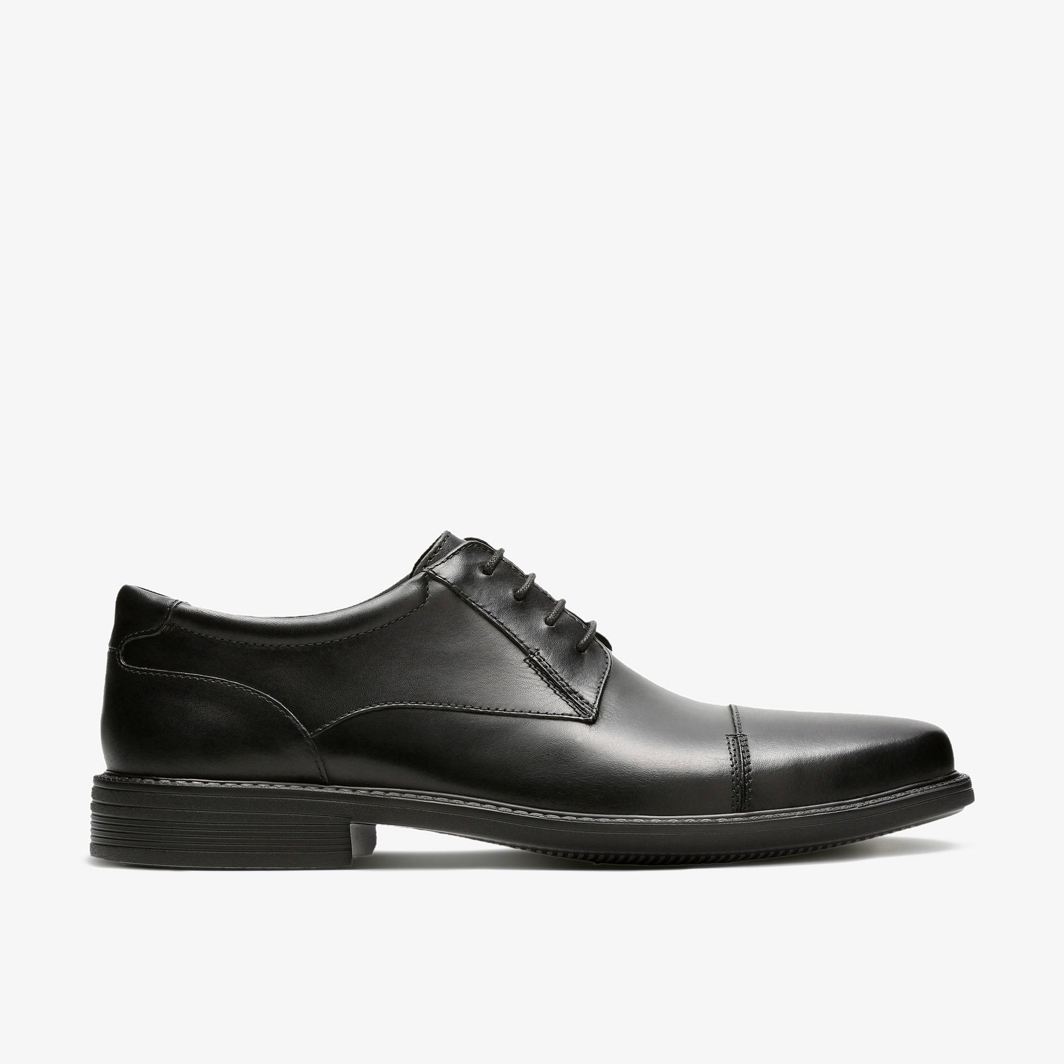 Wenham Cap II Black Leather Derby Shoe, view 1 of 6